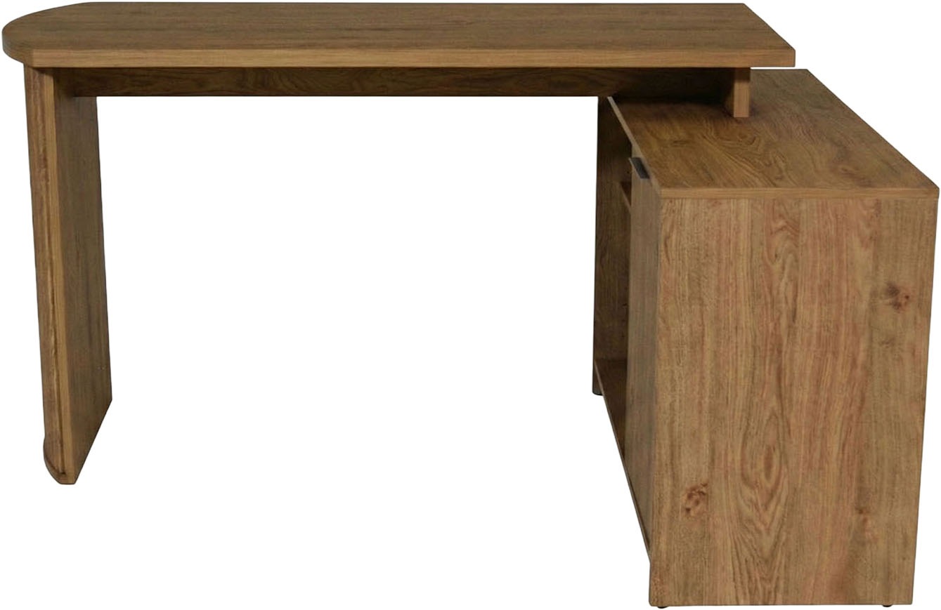 Jahnke Eckschreibtisch "MOON C 14 E" Eckschreibtisch, wechselseitig montierbar, 2 Fächer, Breite:140 cm