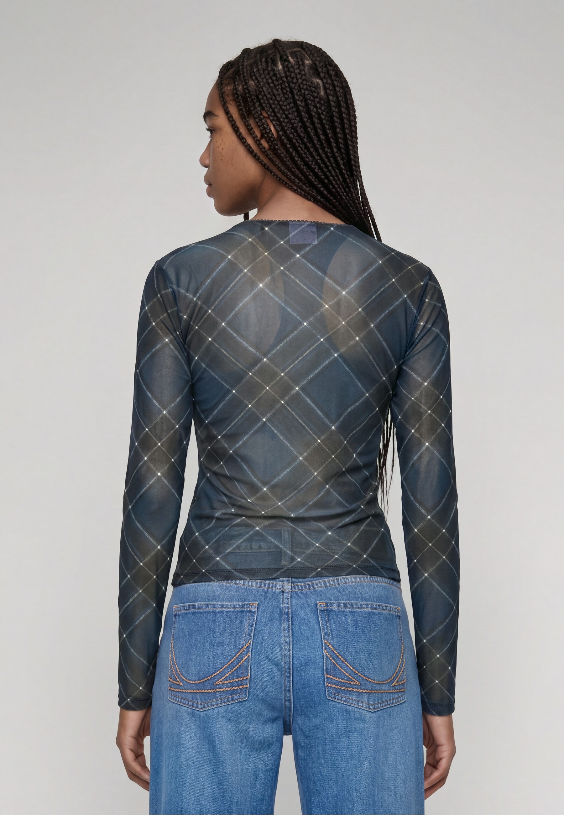 Karl Kani Langarmshirt »Karl Kani Signature Check Mesh Longsleeve« 1