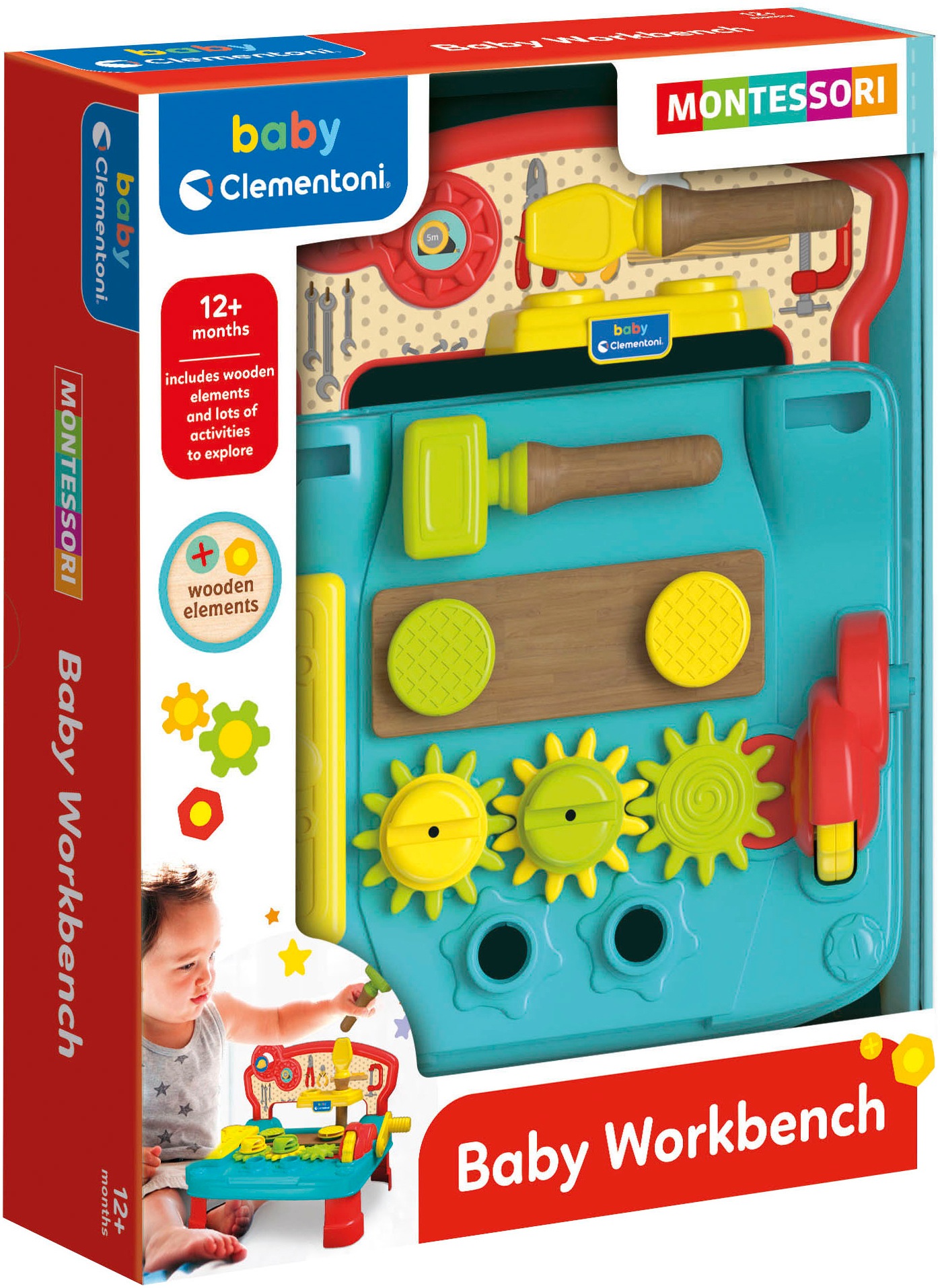 Clementoni® Lernspielzeug »Baby Clementoni, Werkbank mit Zubehör«, Made in Europe