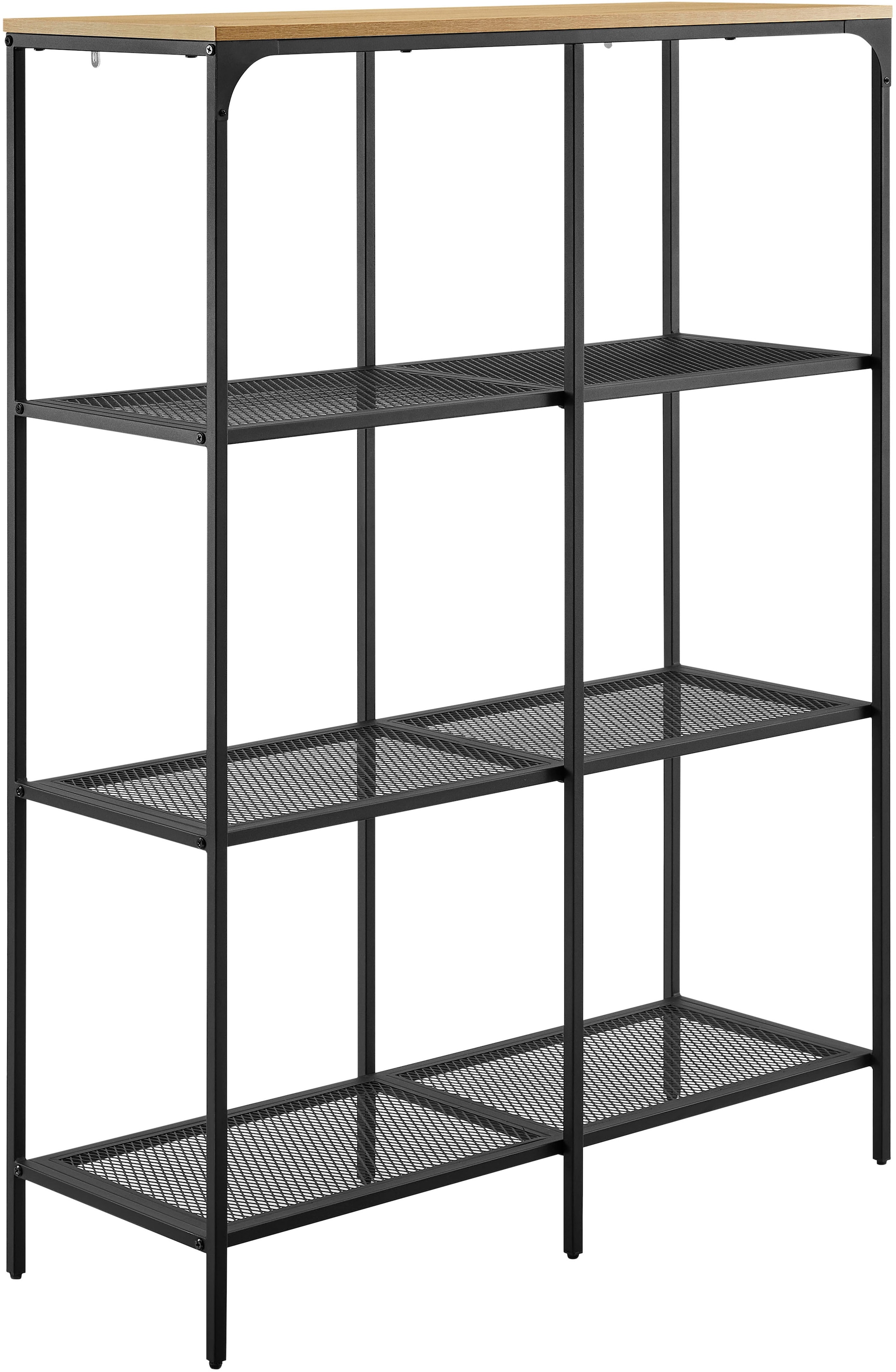 OTTO home Mehrzweckregal »Amance«, natürliche ABS-Kanten, robustes Metallgestell, Höhe 136 cm