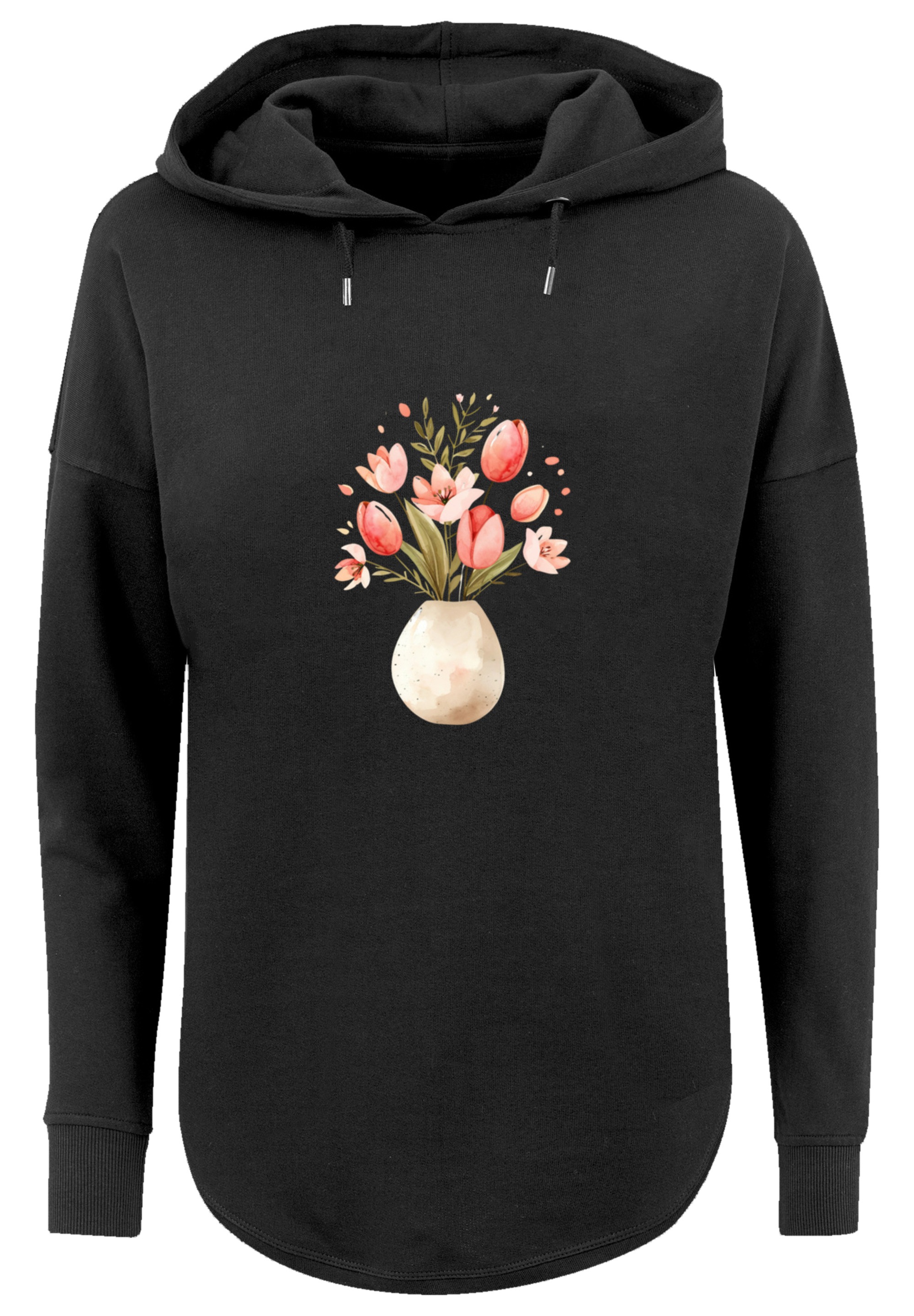 F4NT4STIC Kapuzenpullover »Rosa Frühlingsblumenstrauß in Vase«, Premium Qualität