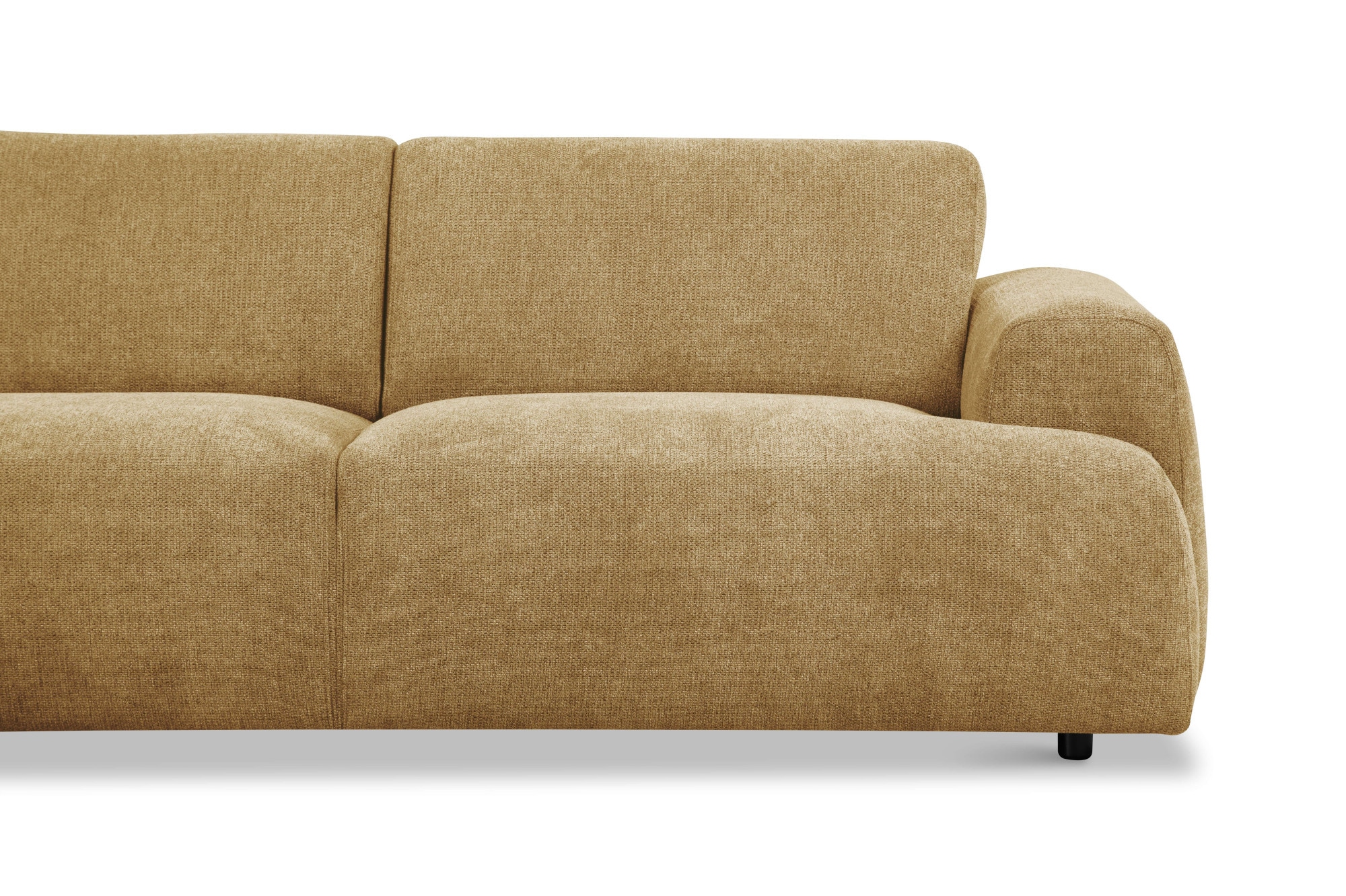 andas Ecksofa »Linkka, Breite 282 cm«, L-Form, in einem weichen Chenille-Stoff, mit Wellenunterfederung