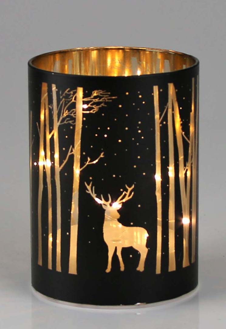 AM Design LED Windlicht 1 Stk. Warmweiß Weihnachtsdeko, mit abgebildeten Hi günstig online kaufen