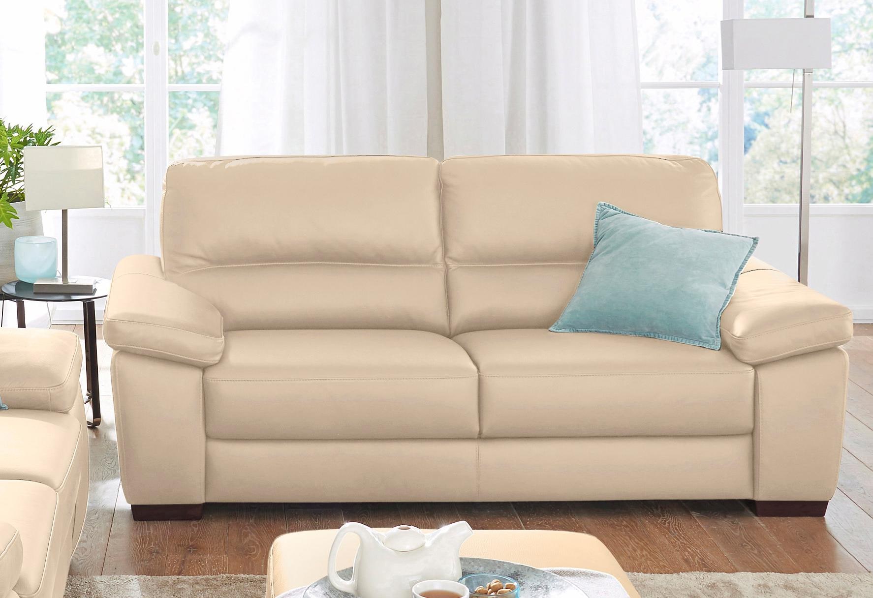 2-Sitzer »Gaia, hochwertiges Ledersofa mit erstklassigem Sitzkomfort«, edles Design,...