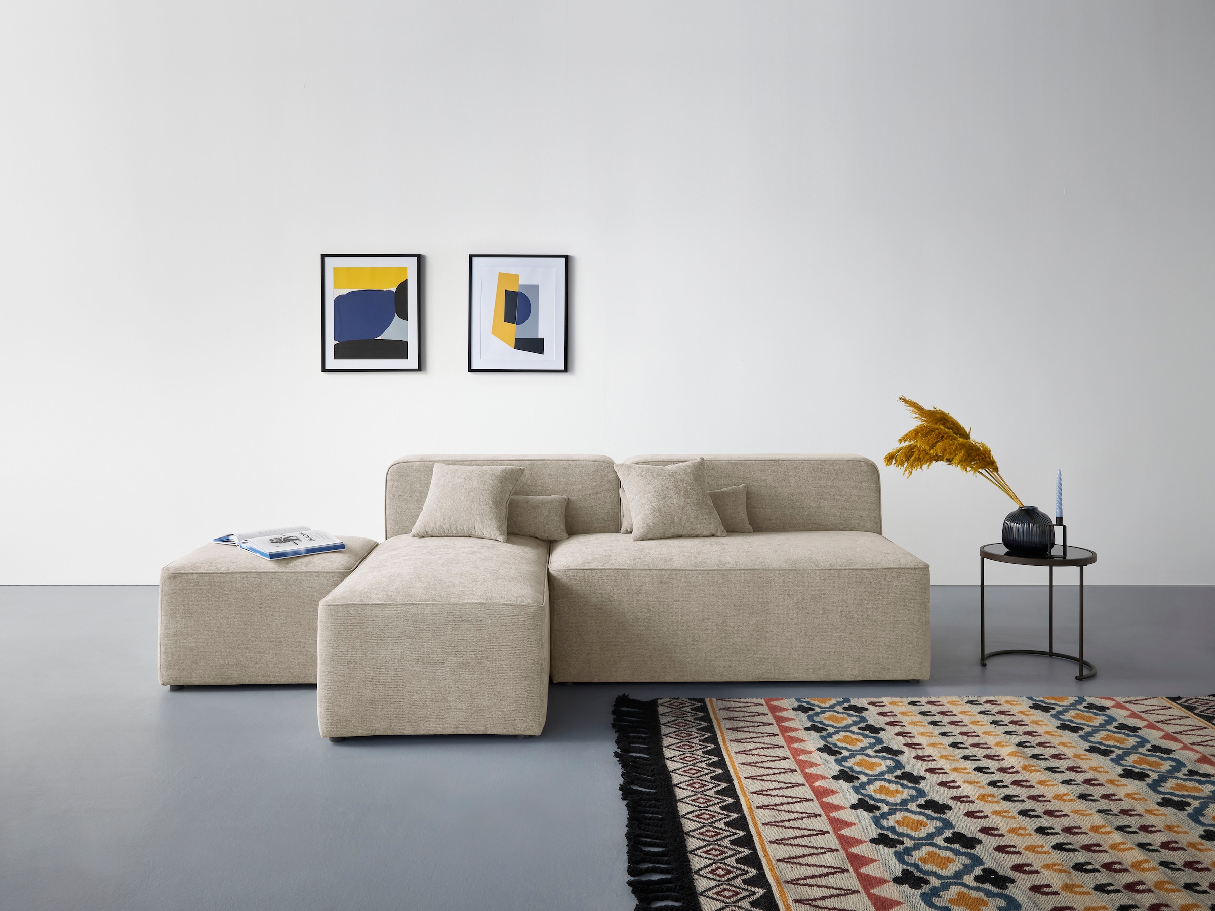 Home affaire Ecksofa "Sundstrup L-Form" Modulserie, individuelle Zusammenst günstig online kaufen