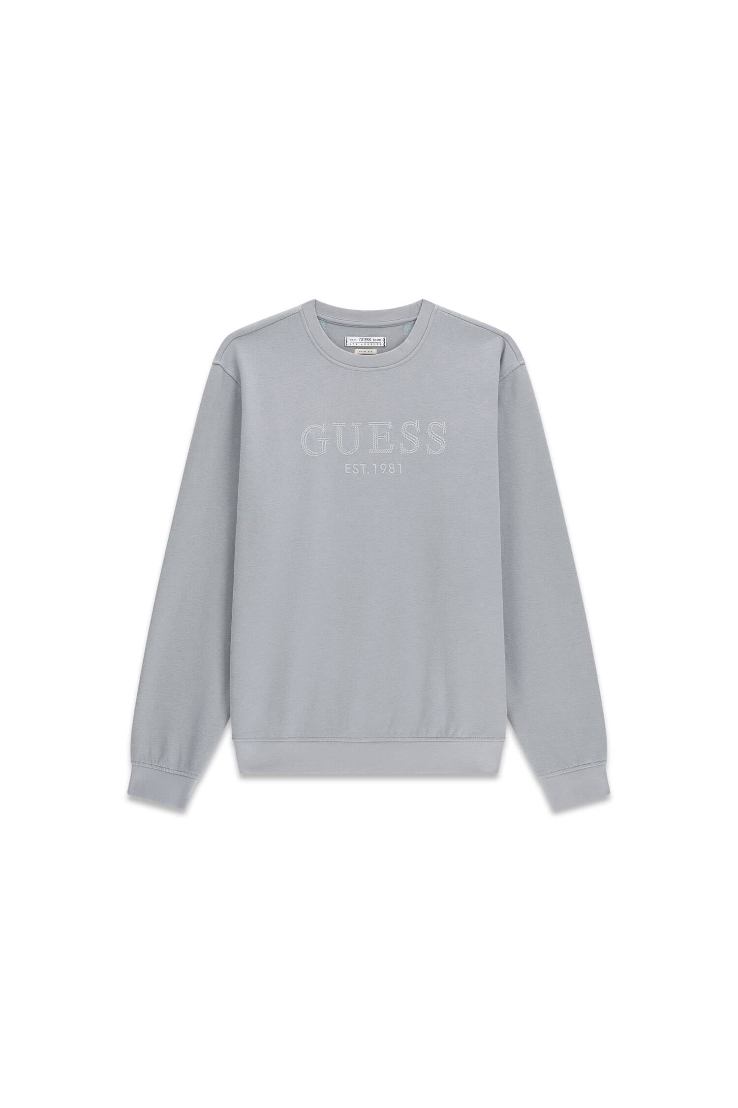 Guess Sweatshirt , gestickter Logo-Schriftzug, Baumwoll-Mix, Regular Fit
