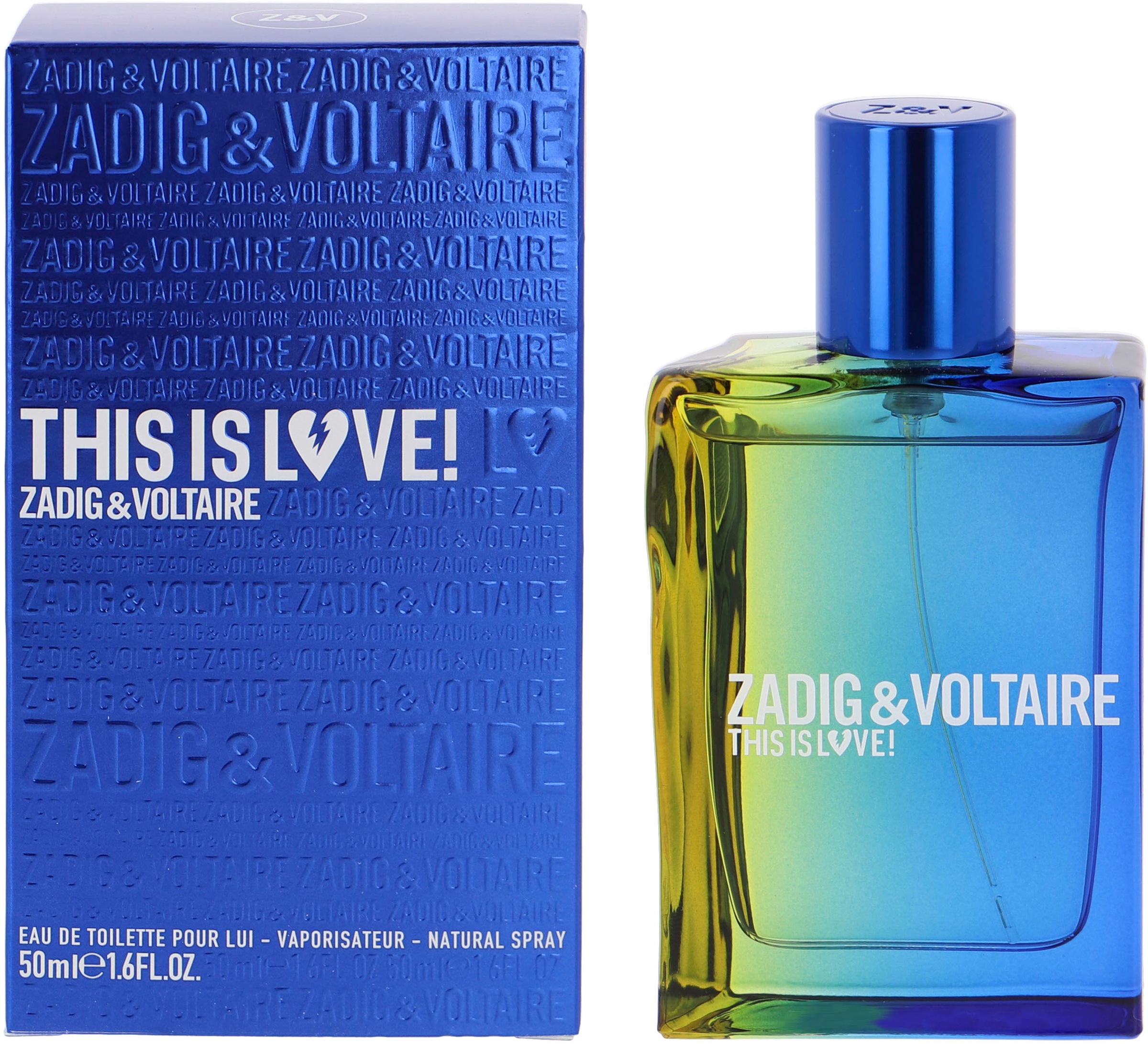 ZADIG & VOLTAIRE Eau de Toilette »This is Love! For Him«, Zitrischer Herrenduft mit Ingwer, Sandelholz und Orangenblüten.