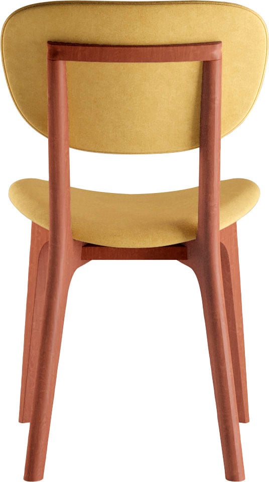 INOSIGN Stuhl »COZY Made in Italy«, (Set), 2 St., Microfaser, Gestell in Buche, Kirsch- oder Nussbaum, Massivholz, Design Stuhl