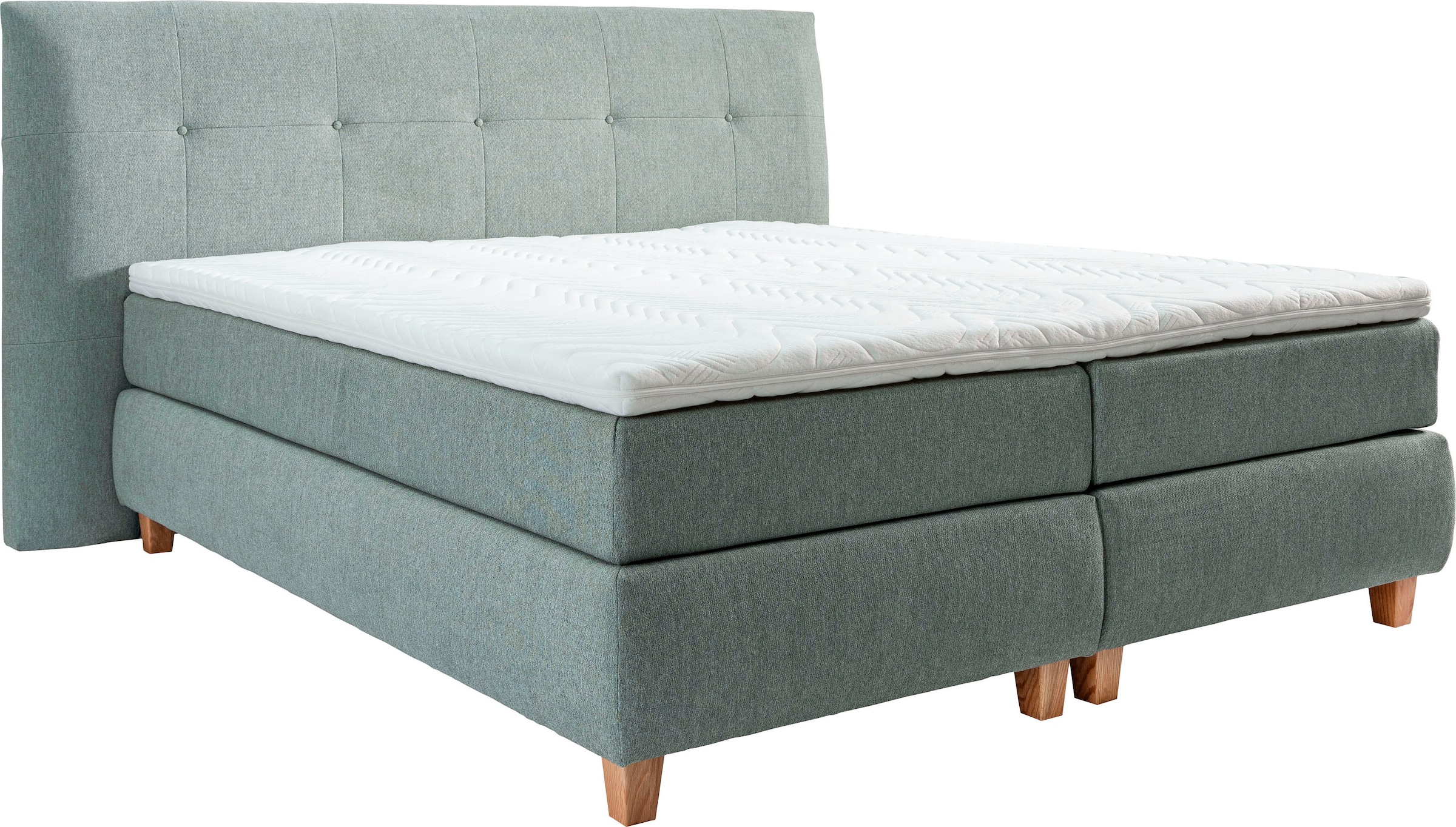 alina Boxspringbett »Luella«, ADA trendline Boxspringbett, inkl. Matratze und Viscoschaum-Topper