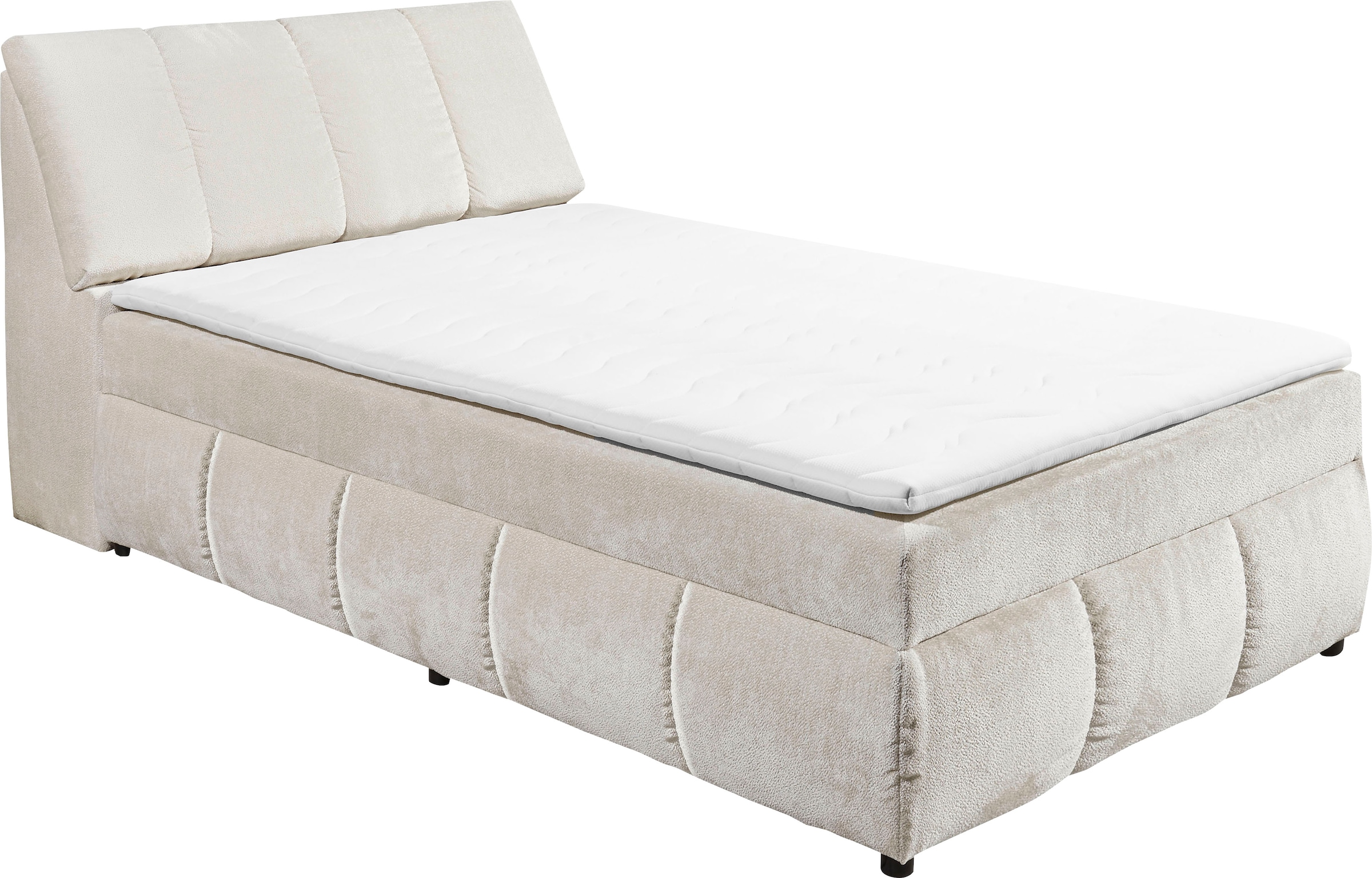 ED EXCITING DESIGN Boxbett »Valencia«, inkl. Bettkasten und Stauraum im Kopfteil
