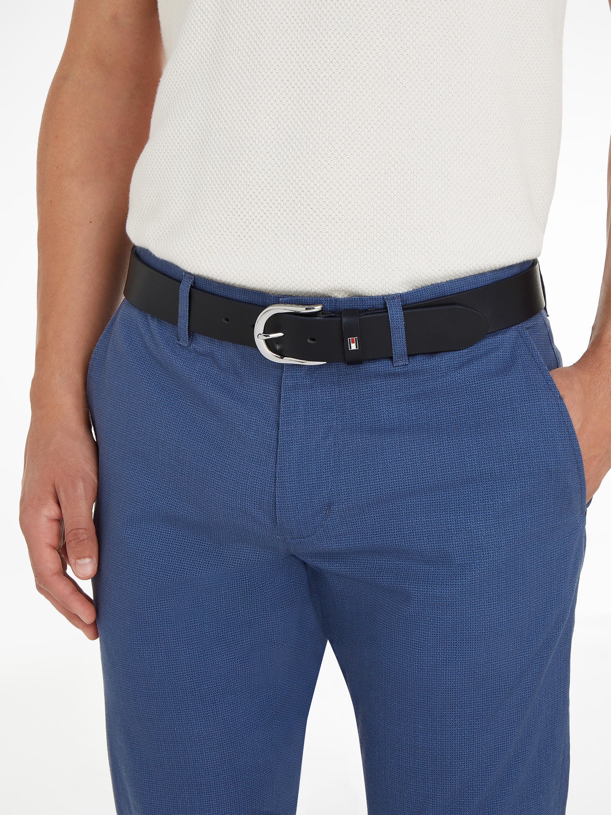 Tommy Hilfiger Ledergürtel "New Danny" mit dezenter Logo-Schlaufe günstig online kaufen