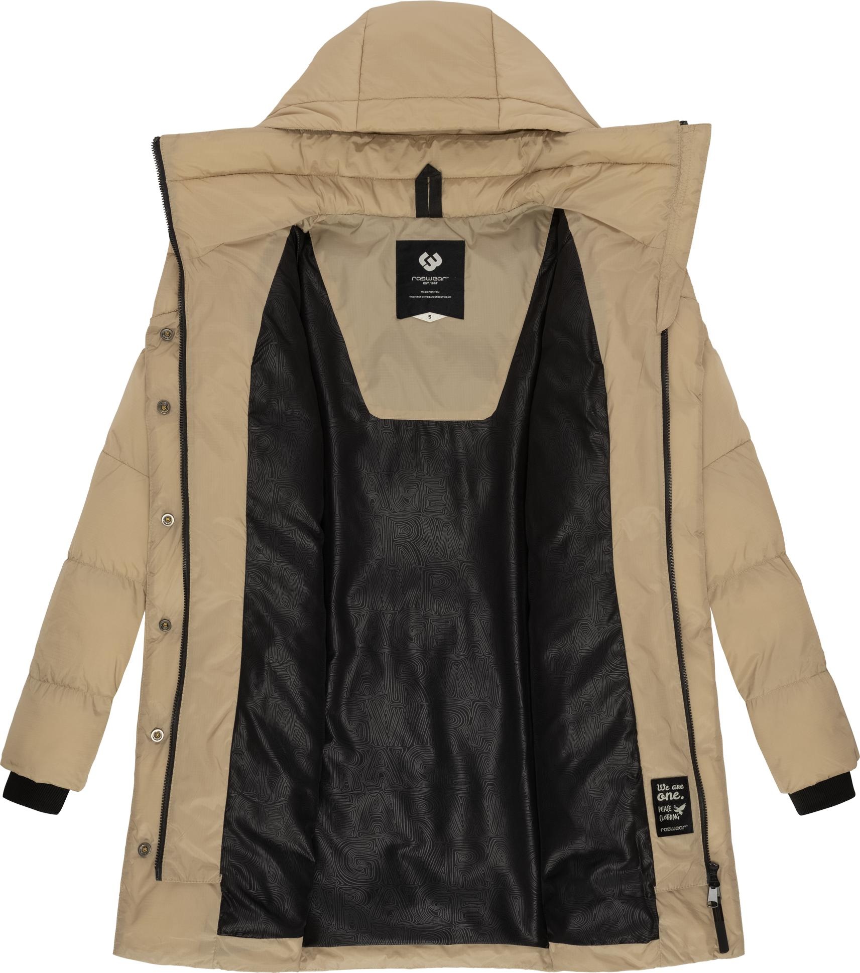 Ragwear Kurzmantel »Niara«, stylischer, gesteppter Wintermantel mit gefütterter Kapuze