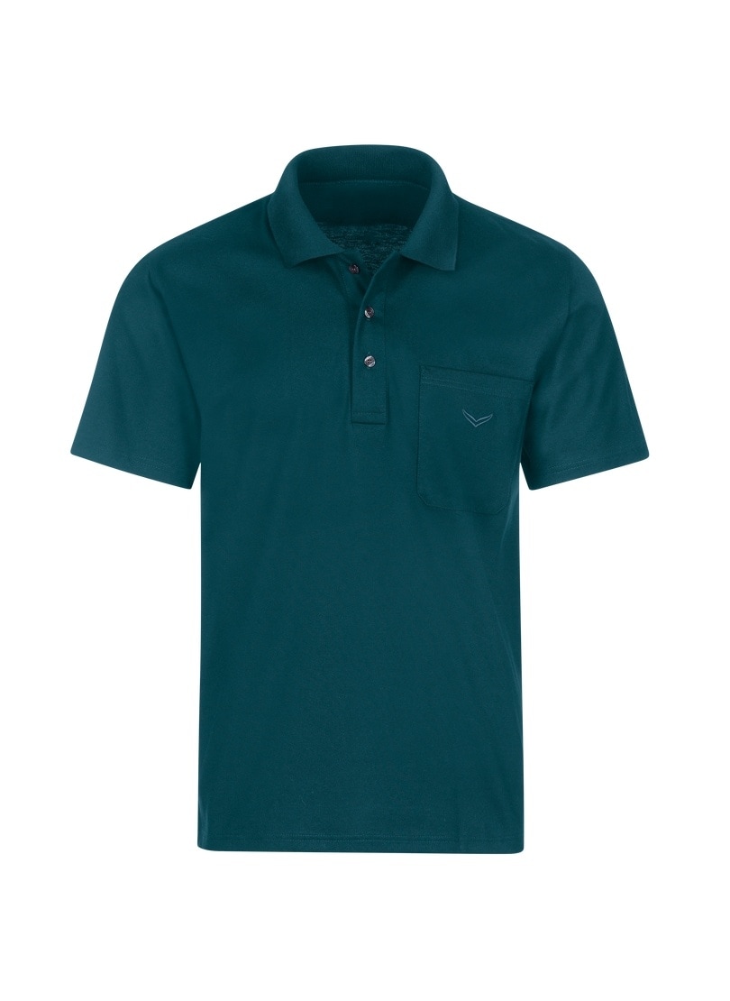 Trigema Poloshirt aus Single-Jersey Kragen mit Knopfleiste | BAUR