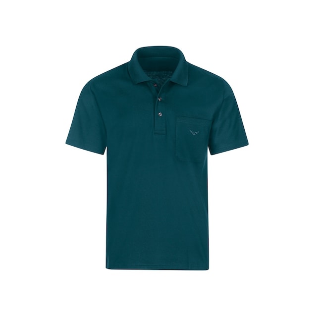 Trigema Poloshirt aus Single-Jersey Kragen mit Knopfleiste | BAUR