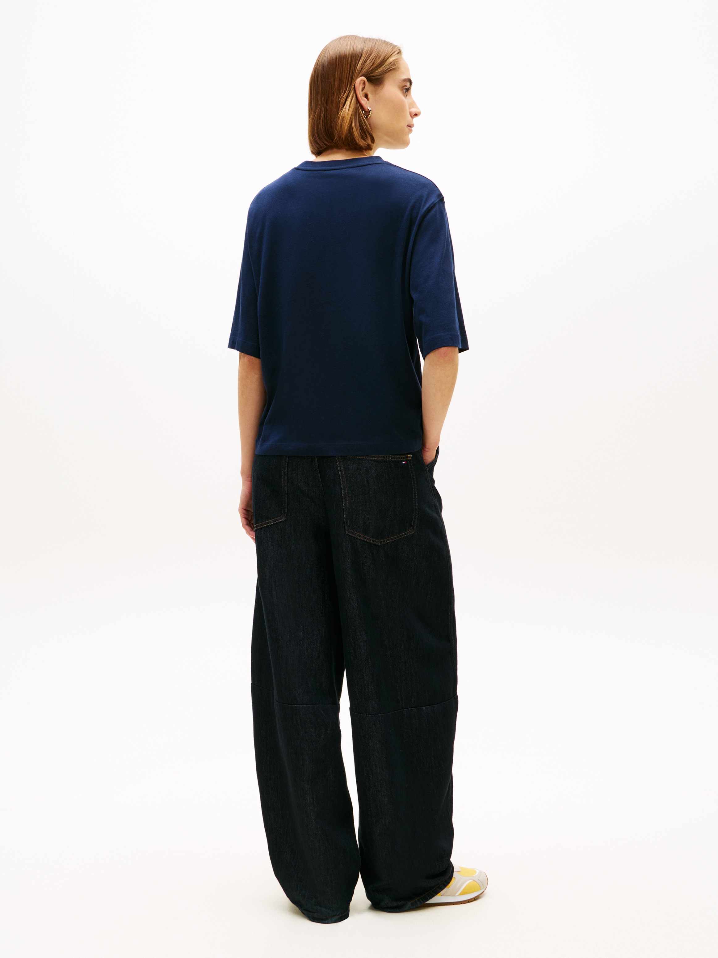 Tommy Hilfiger Langarmshirt »CORP LOGO TRAPEZE C-NK TEE«