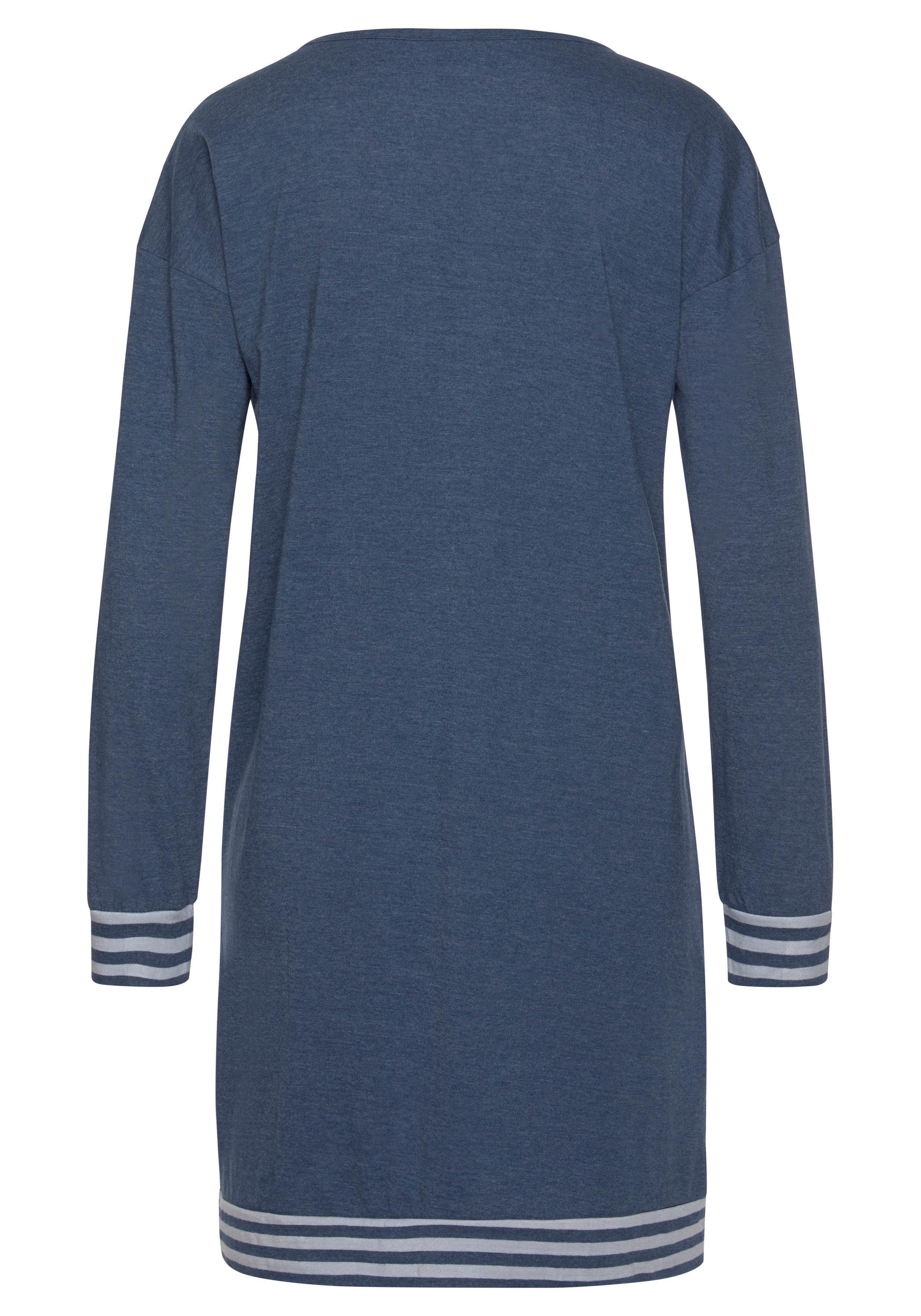 Thumbnail - Arizona Nachthemd 1-teilig, mit gestreiften Bündchen