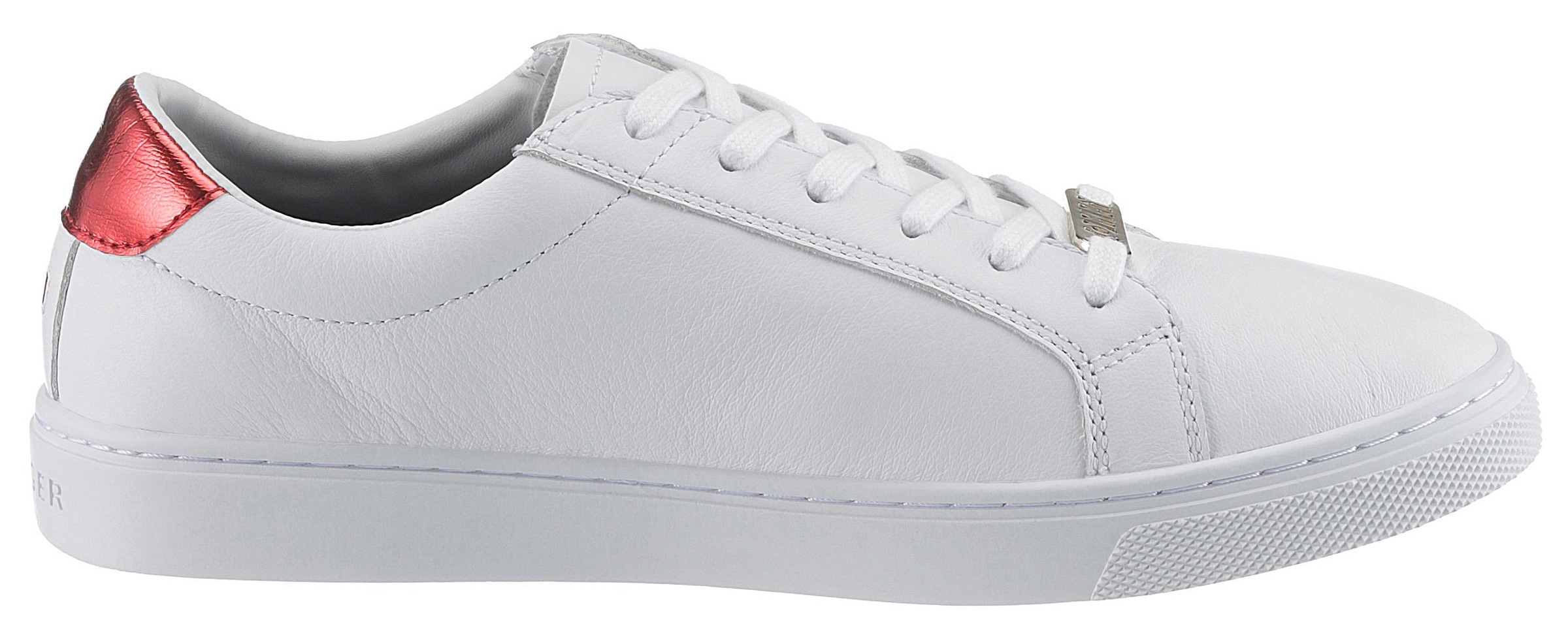 Tommy Hilfiger pour femme. FW0FW03682 Essential Sneakers baskets en cuir blanc (38), Plat, Lacets, Casuel 3