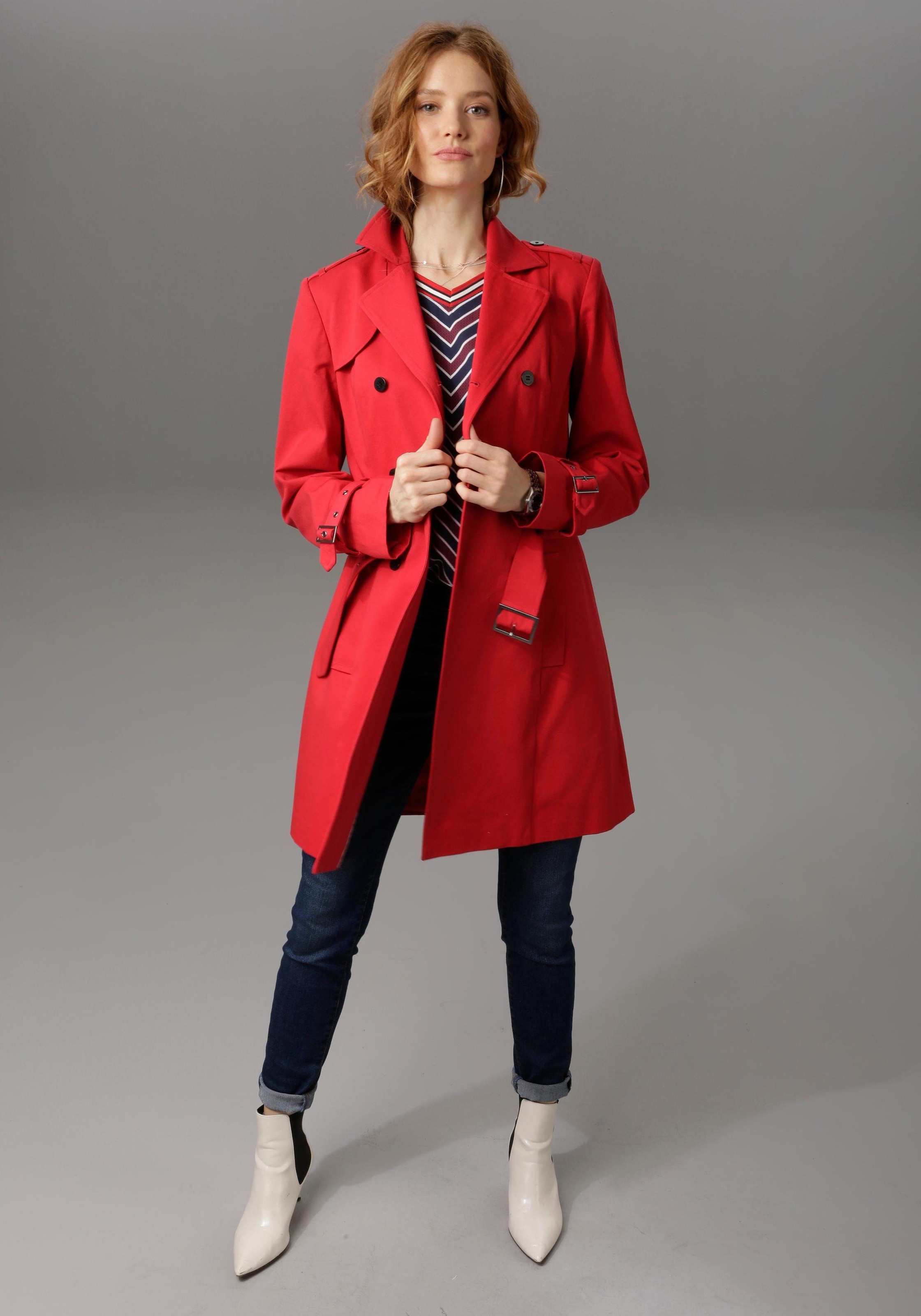 Aniston CASUAL Trenchcoat, mit Gürtel zum Regulieren