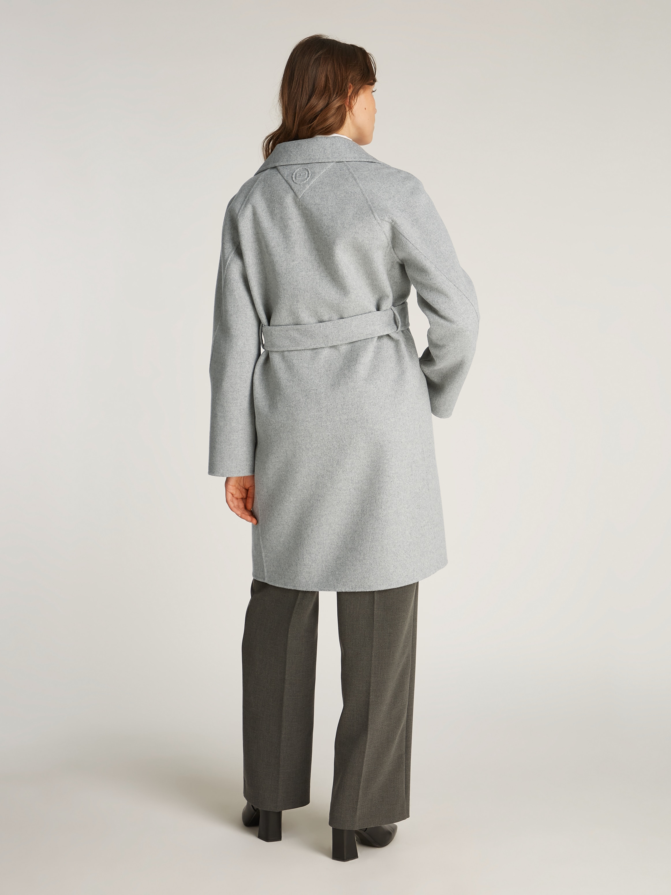 Tommy Hilfiger Kurzmantel »REG DF WOOL BELTED COAT«, mit Gürtel