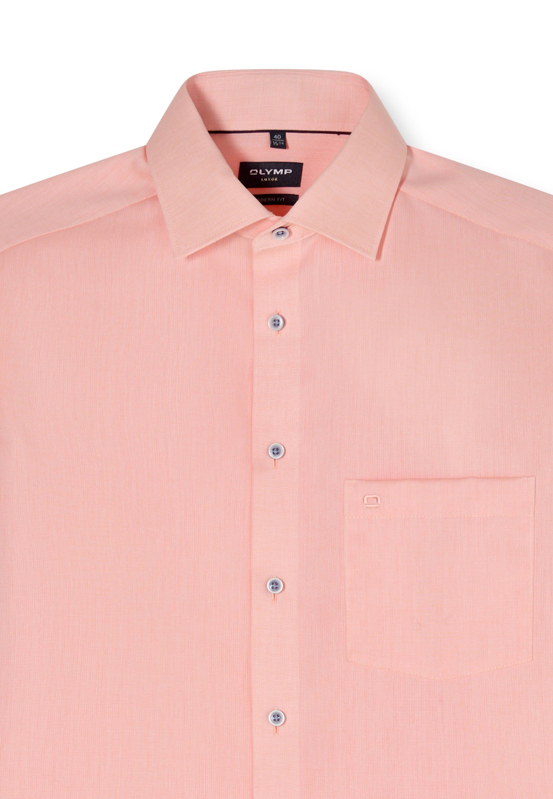 Businesshemd OLYMP "OLYMP Luxor, modern fit, New Kent", Herren, Gr. 44, Normaler Arm, mandarin, 100% Baumwolle, Hemden 2