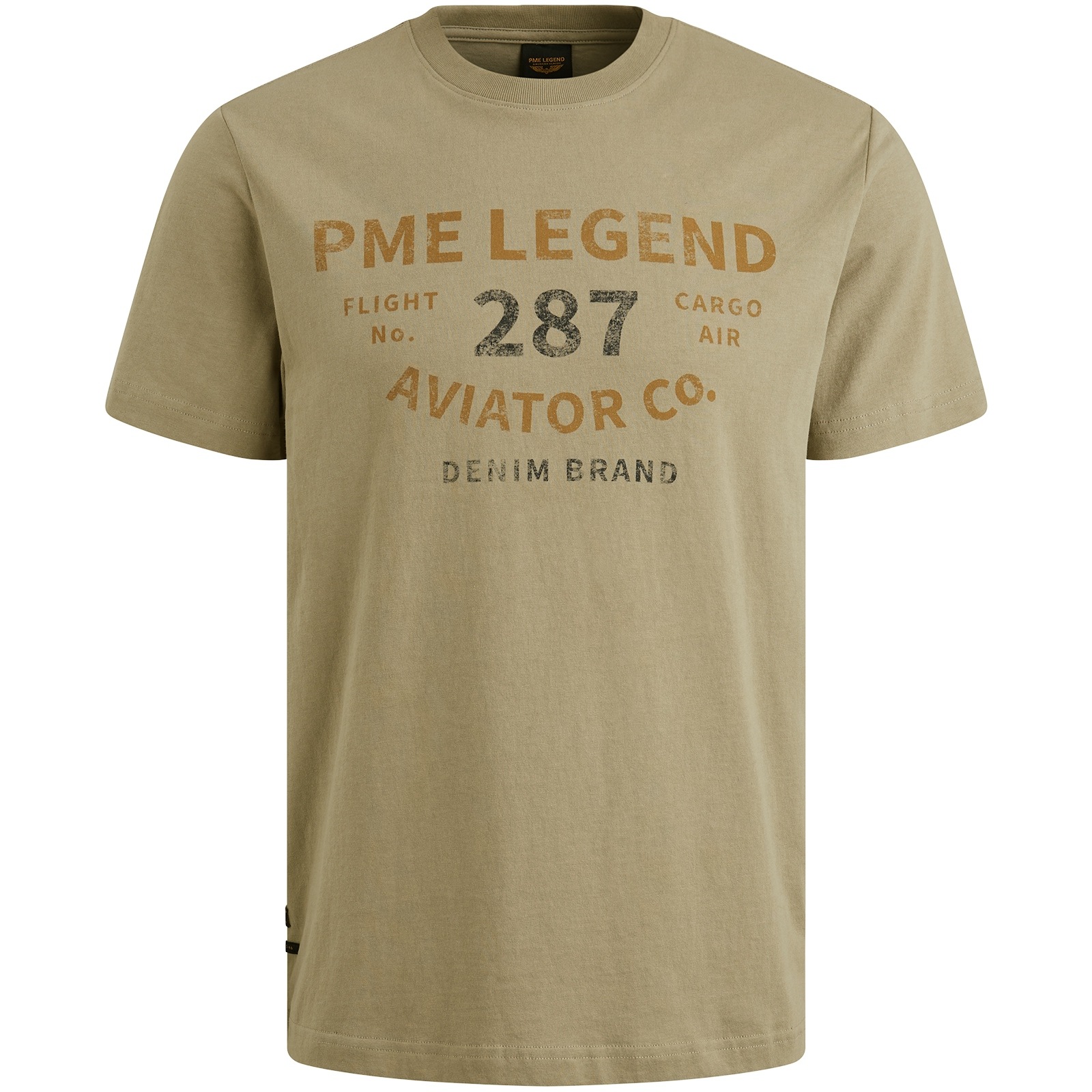 PME LEGEND T-Shirt »Short sleeve r-neck open end jersey«, mit Logo-Print