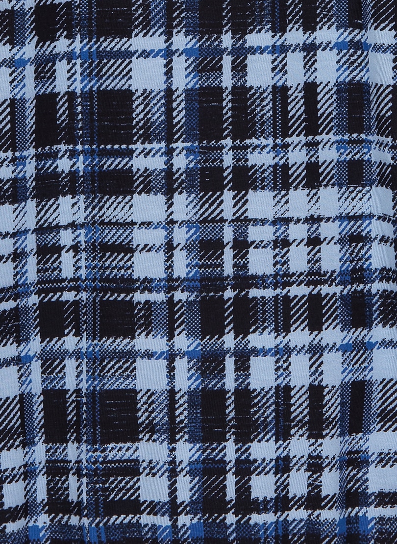 Trigema Schlafanzug »TRIGEMA Langarm Schlafshirt mit Karo-Muster«
