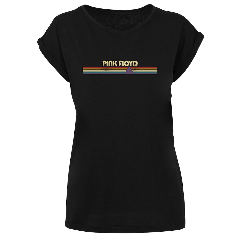 F4NT4STIC T-Shirt »Pink Floyd Prism Retro Stripes Vintage Rock Merch.«, Damen,Premium Merch,Regular-Fit,Kurze Ärmel,Bandshirt