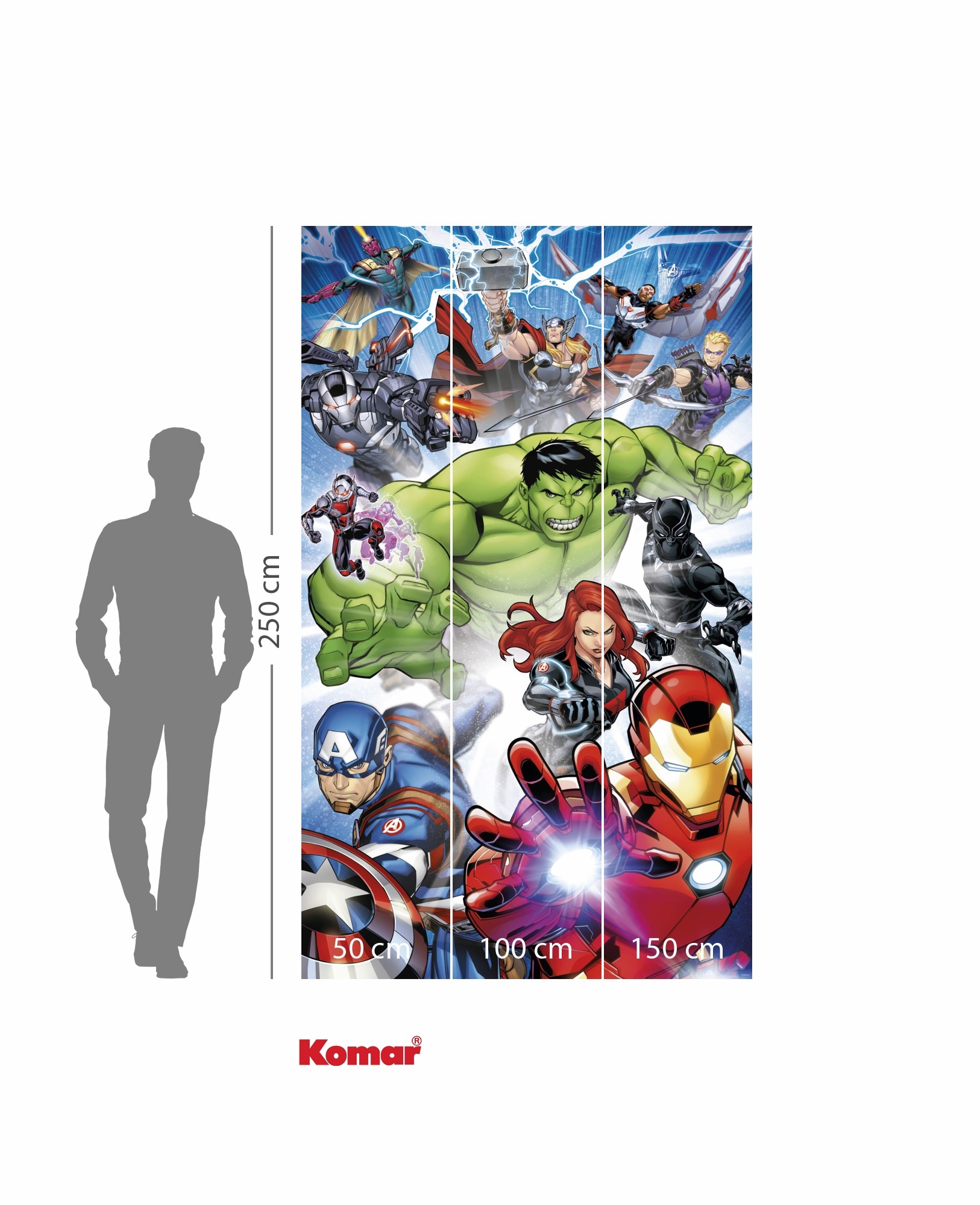 Komar Kindertapete »Marvel Avengers Protect«, bedruckt