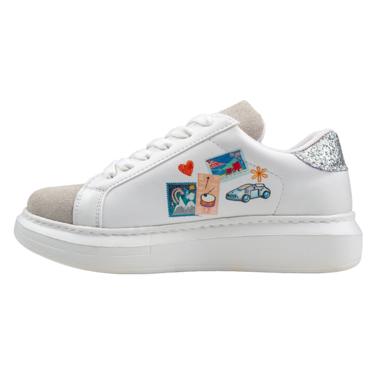 DOGO Sneaker »Verona Low-Top Sneaker Travel Collage Damen Sneaker«  Handgefertigt