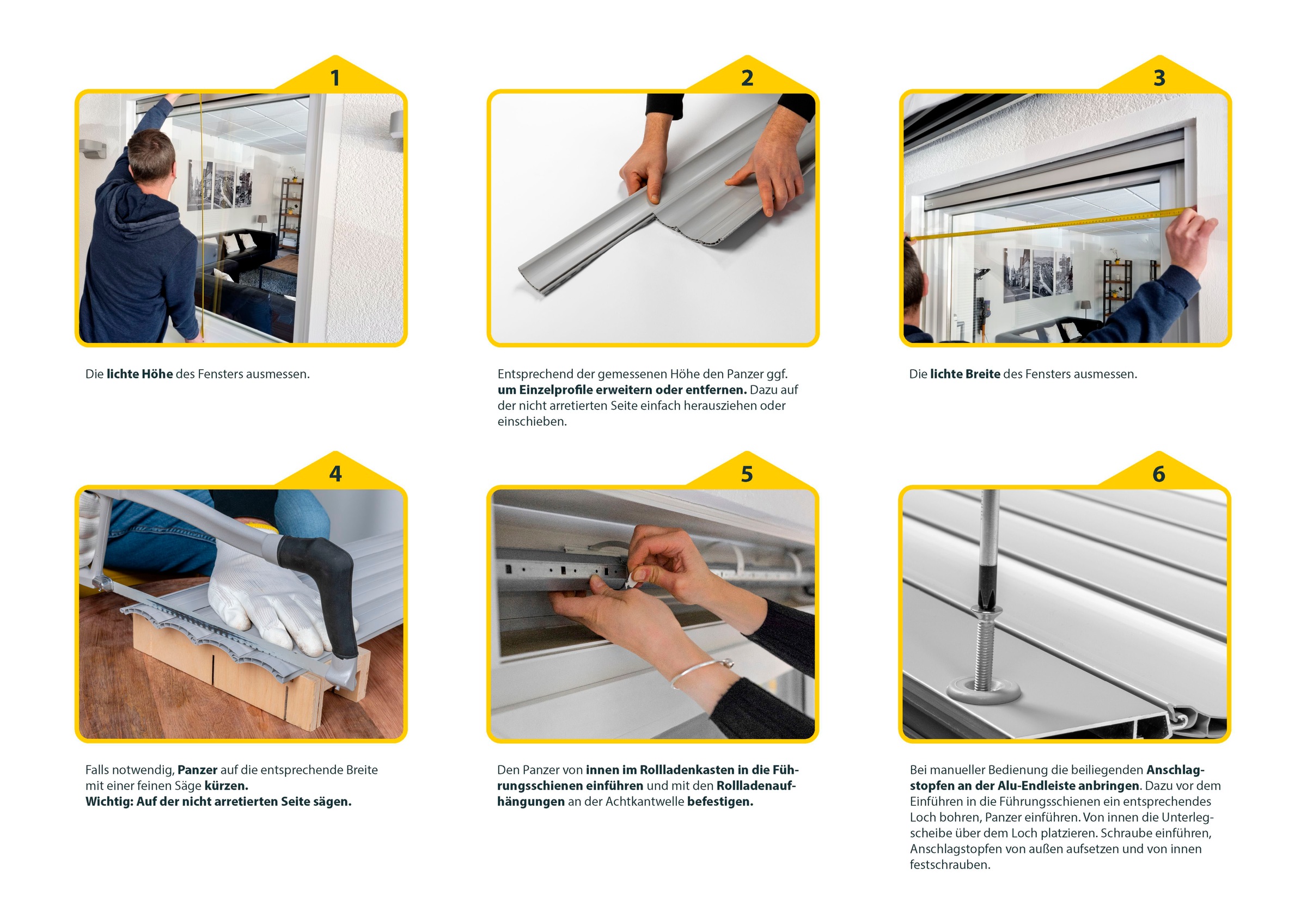 SCHELLENBERG Rollladenpanzer »Set für Fenster, Maxi System für 60 mm Stahlrohrwelle«, PVC Jalousie, in verschiedenen Größen erhältlich, grau