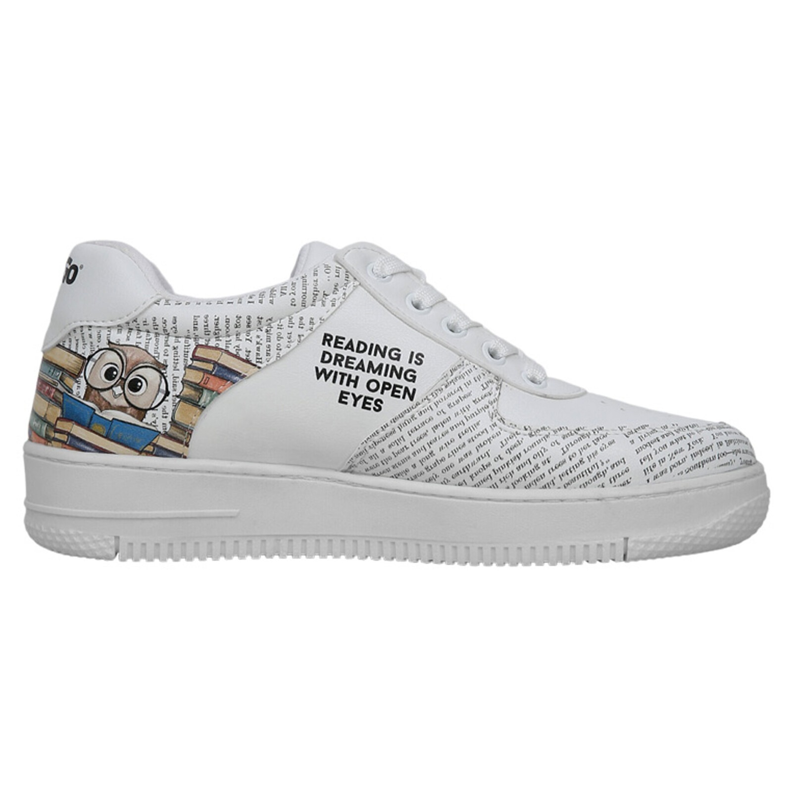 DOGO Sneaker »Dice Low-Top Sneaker The Wise Owl Damen Sneaker«, Handgefertigt