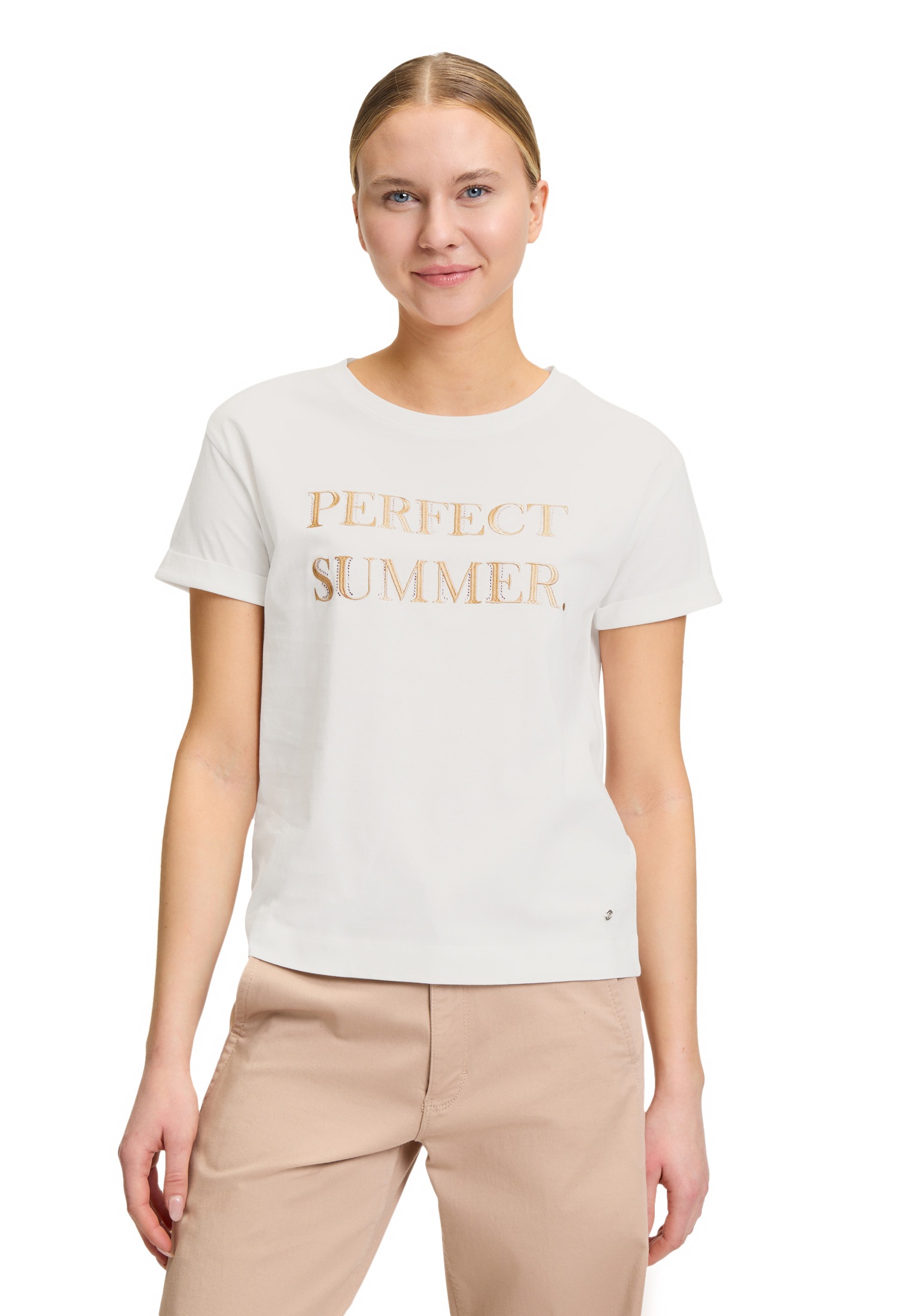 Betty&Co Kurzarmshirt "Betty & Co Damen Casual-Shirt mit Strass", (1 tlg.), günstig online kaufen