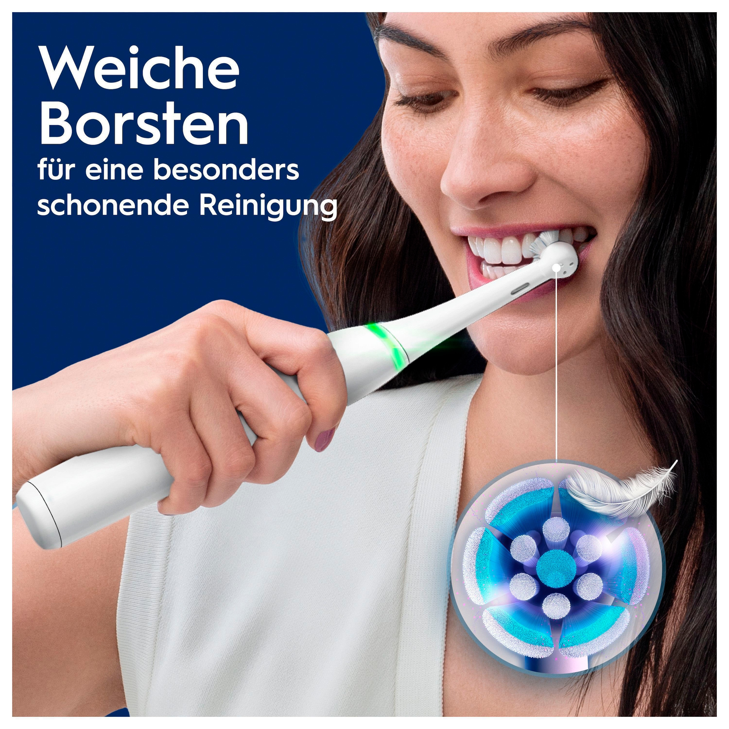 Oral-B Elektrische Zahnbürste »iO 8«, 2 St. Aufsteckbürsten, mit Magnet-Technologie, 6 Putzmodi, Farbdisplay & Reiseetui