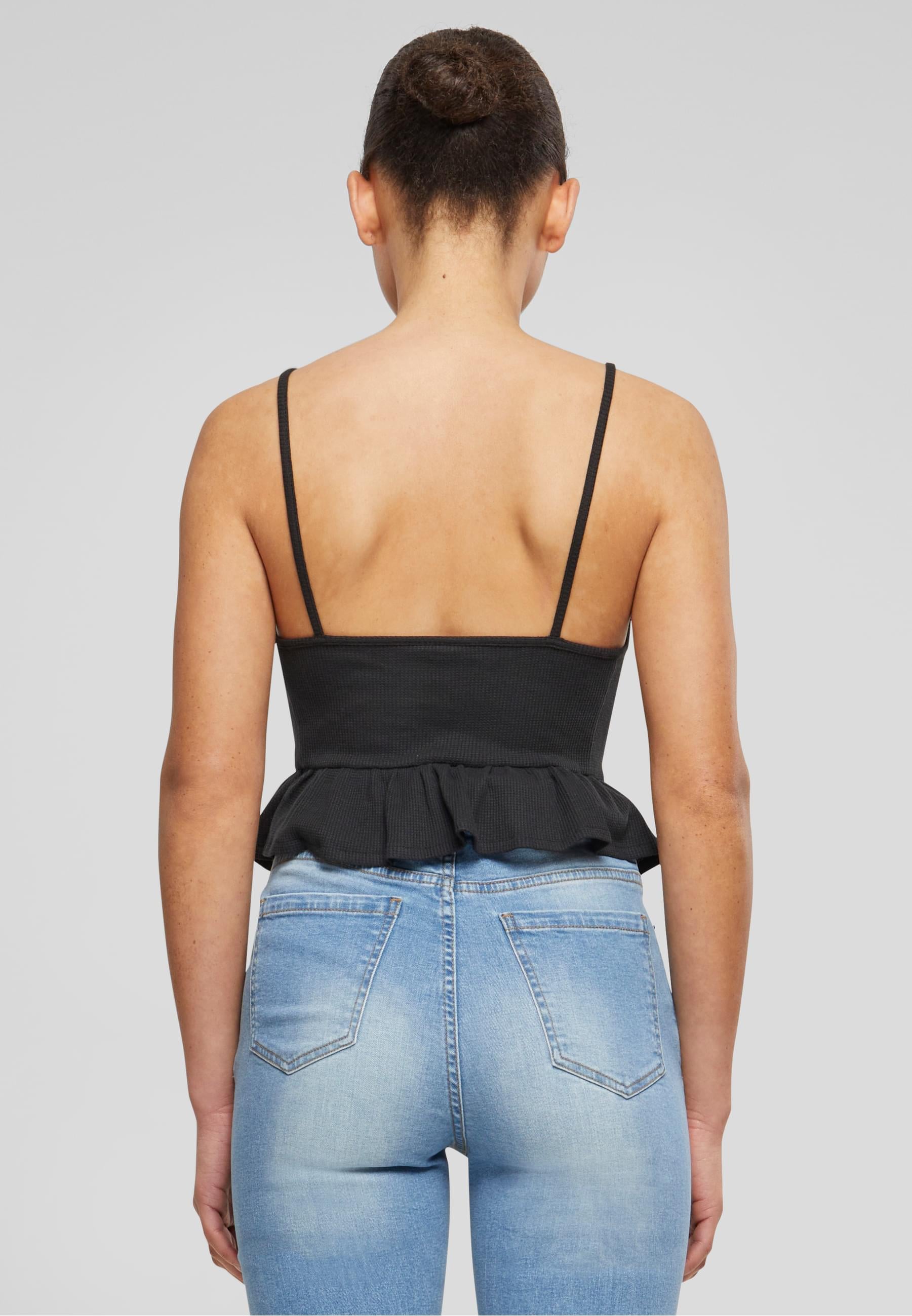 URBAN CLASSICS Bügelloser BH »Urban Classics Damen Ladies Waffle Pique Ruffle Top«