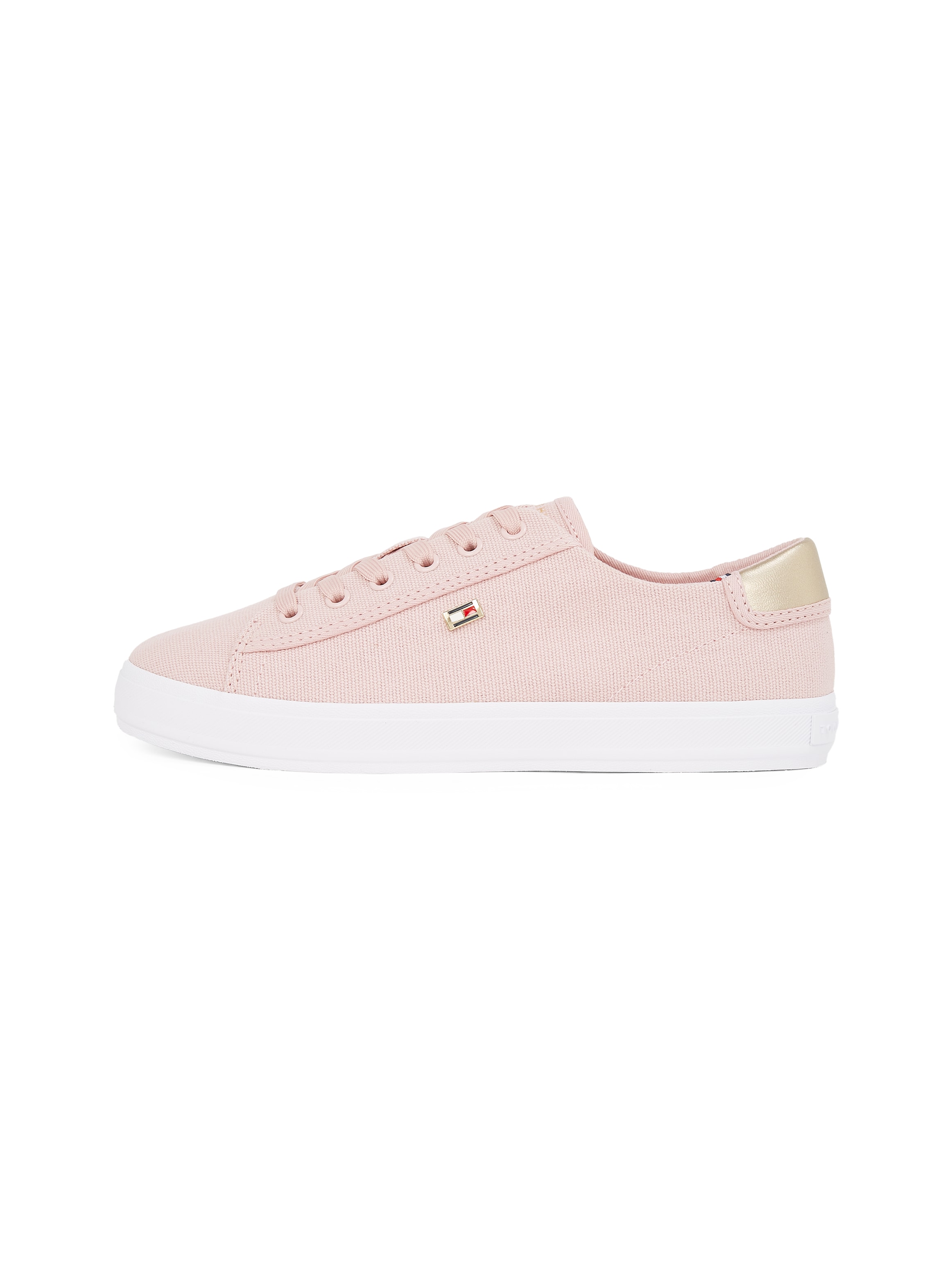 Tommy Hilfiger Plateausneaker »VULC CANVAS LACE UP SNEAKER«, Freizeitschuh, Halbschuh, Schnürschuh, in schmaler Form