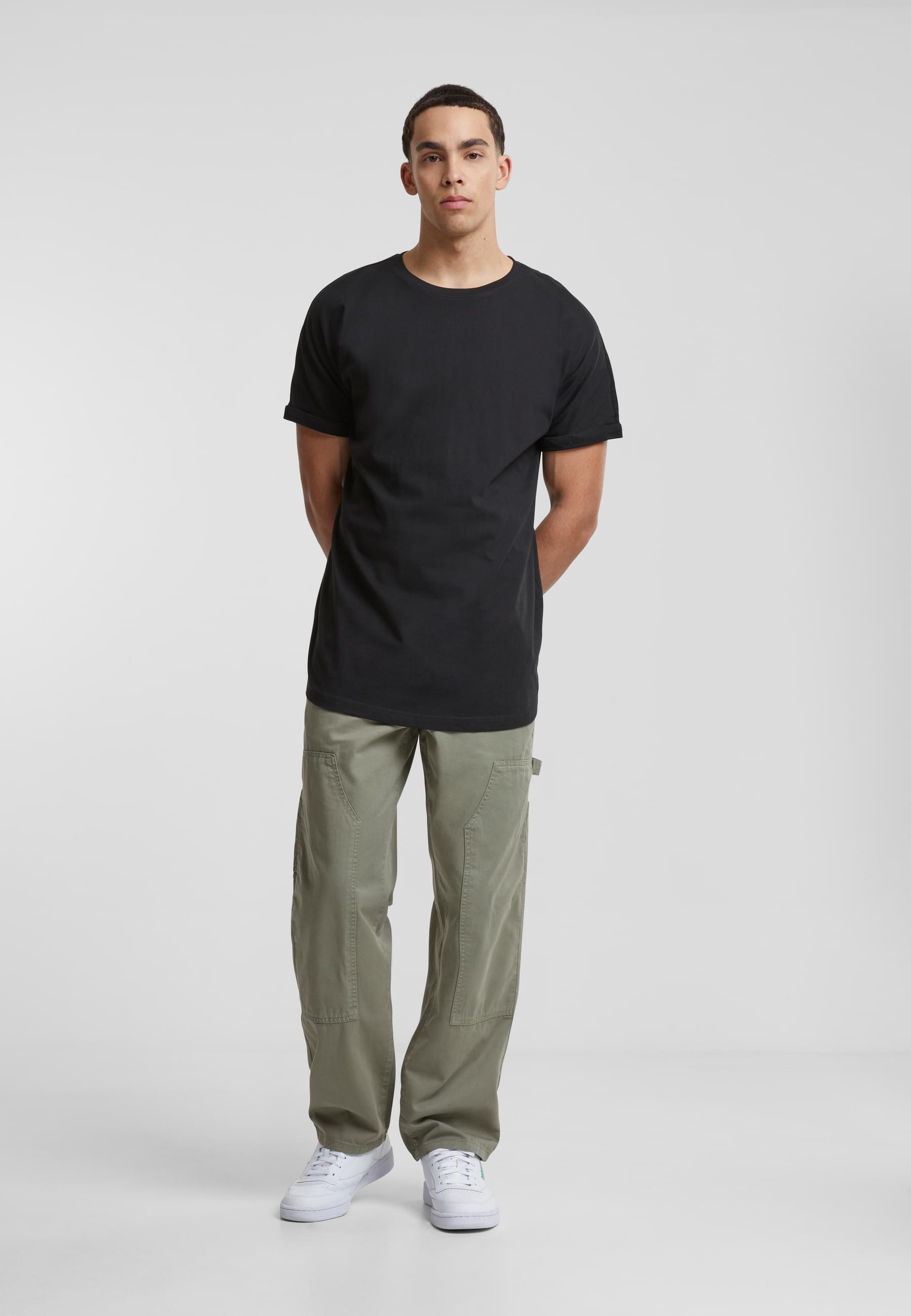 URBAN CLASSICS T-Shirt »Urban Classics Herren Long Shaped Turnup Tee«, (1 tlg.)