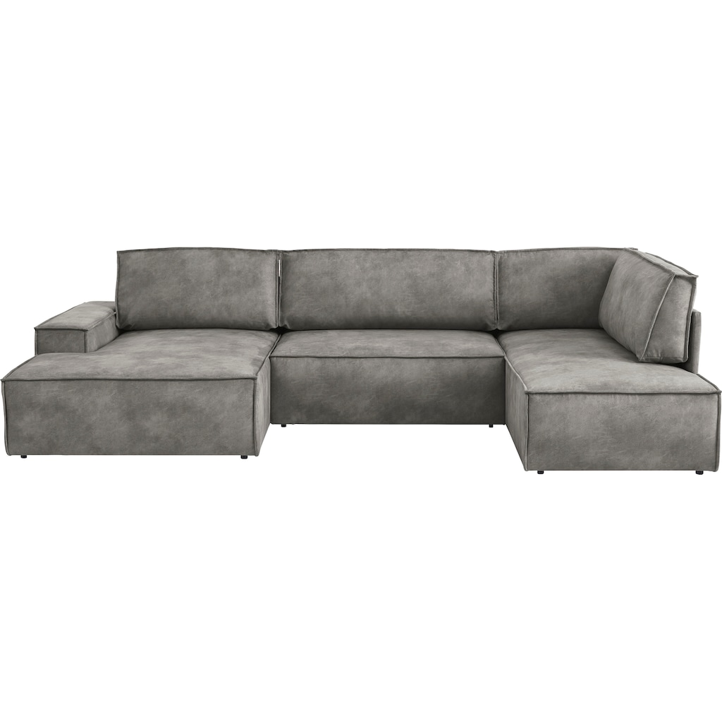 Home affaire Wohnlandschaft »SHERWOOD XXL 329 cm Schlafsofa, U-Form«