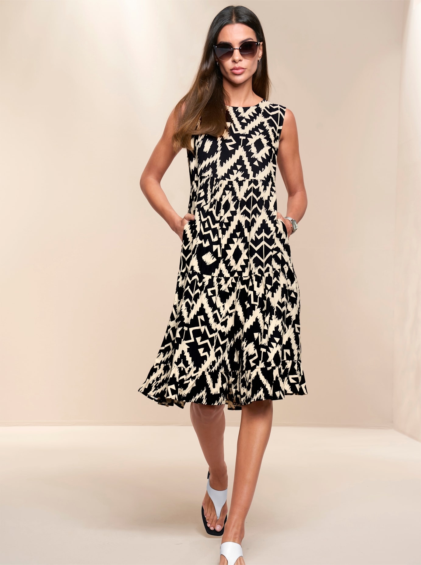 RICK CARDONA by heine Druckkleid "Druck-Kleid" Nahttasche günstig online kaufen