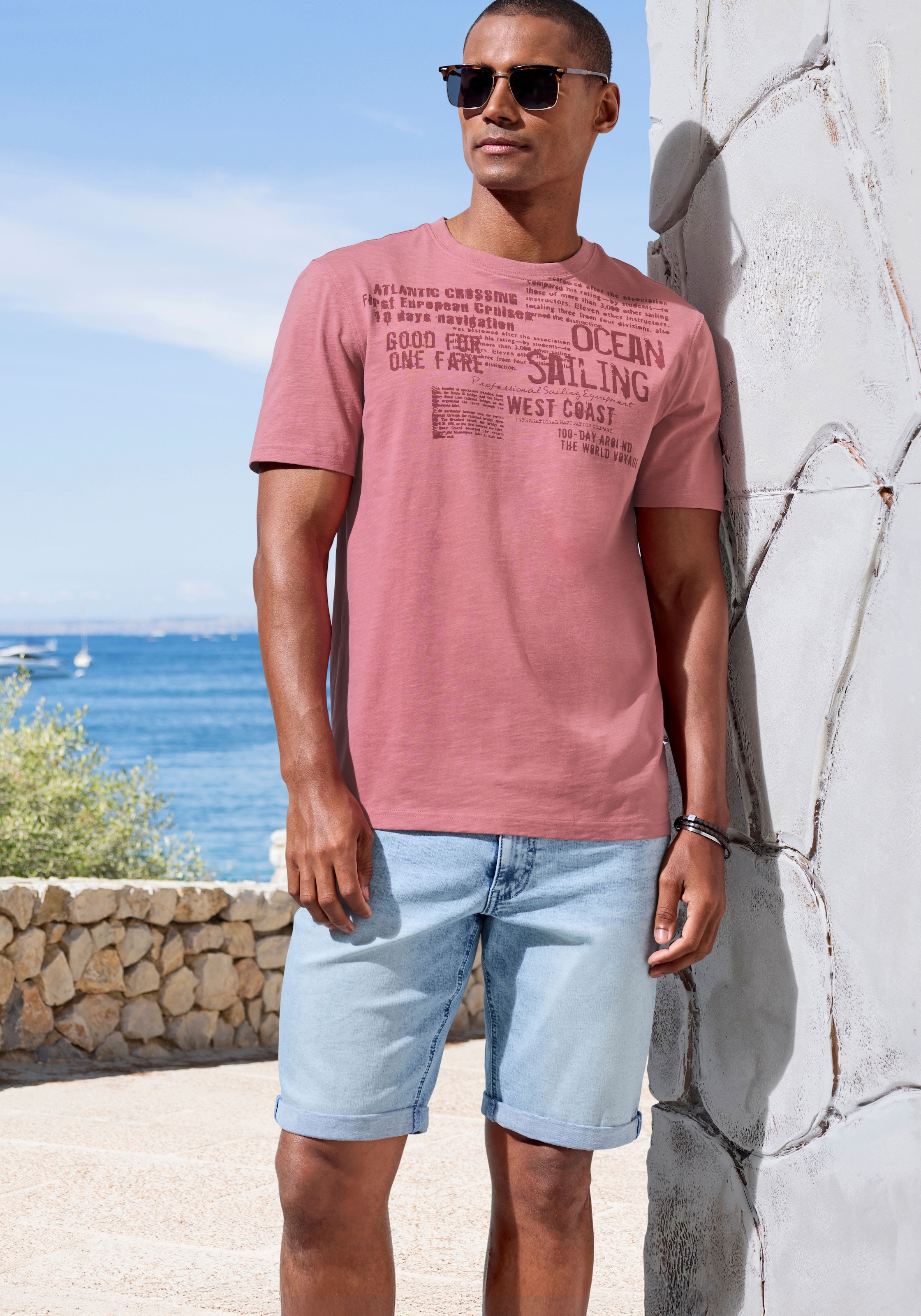 John Devin Jeansshorts »5-Pocket Shorts,«, aus elastischer Denim-Qualität