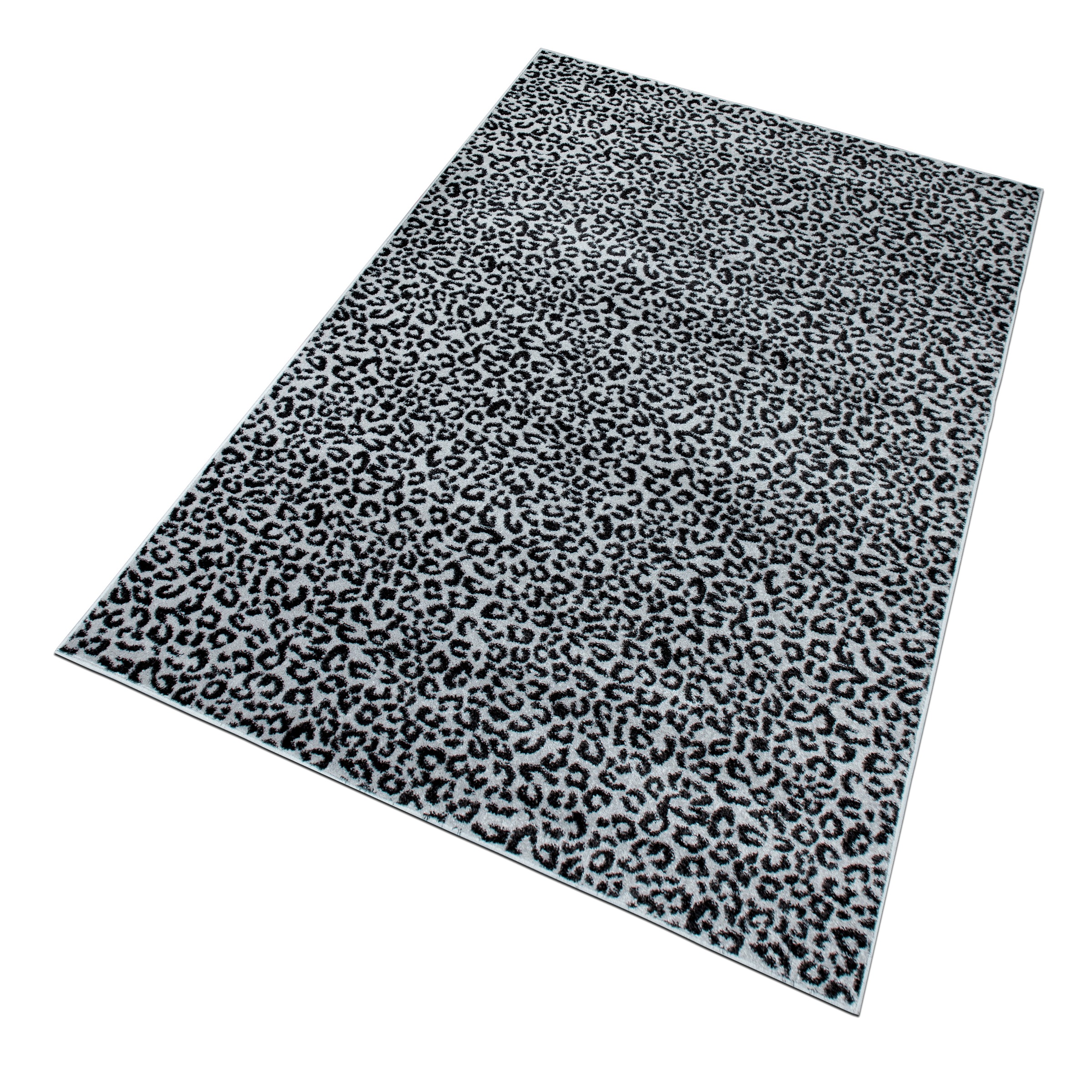 Teppich OTTO HOME "Fynna, Leoparden-Muster, Animalprint", grau, B:200cm H:9mm L:300cm, Kunstfaser, Teppiche, Teppich, besonders weicher Flor, Wohnzimmer, Schlafzimmer, Esszimmer, Leo 3