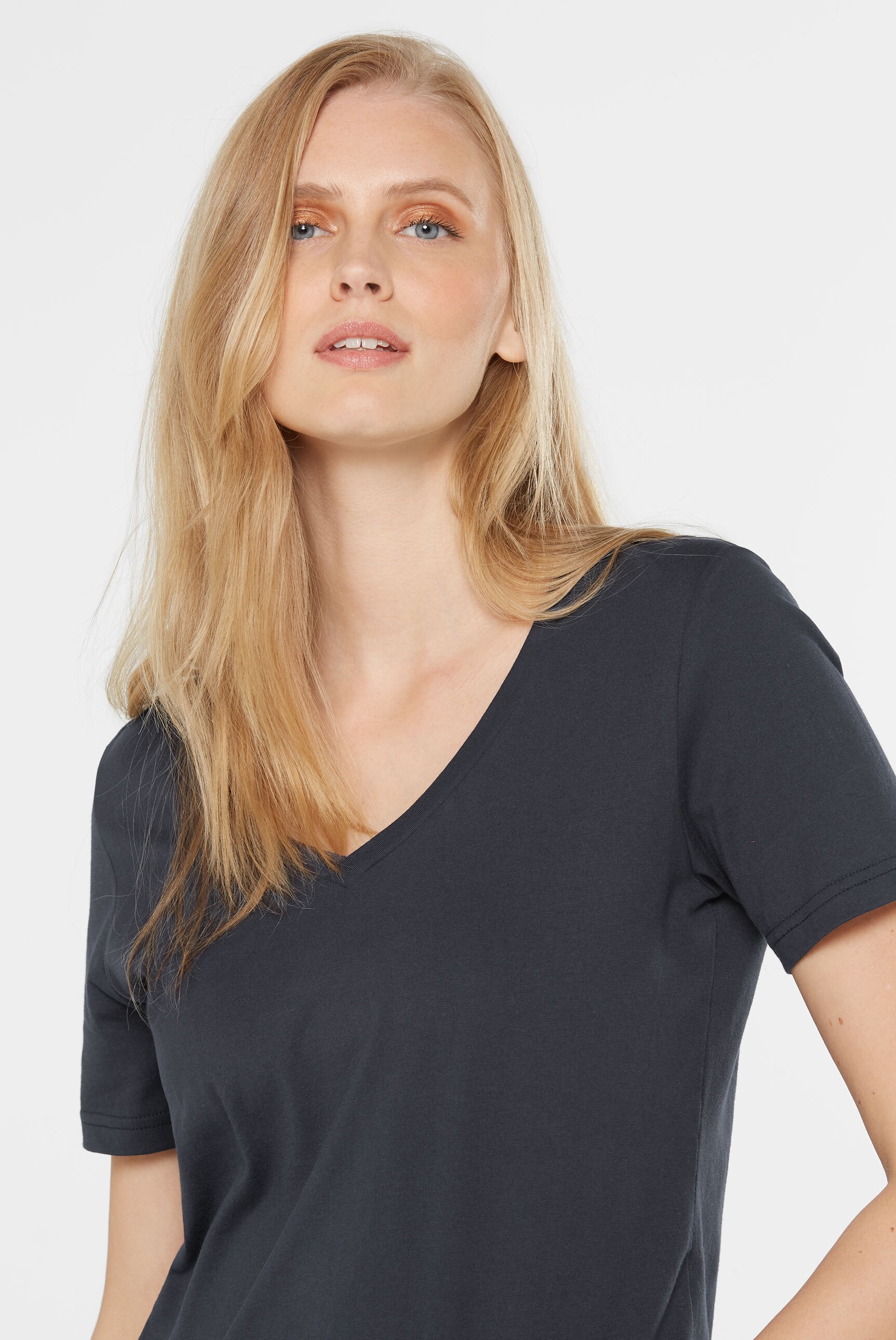 SENSES.THE LABEL V-Shirt, aus Baumwolle