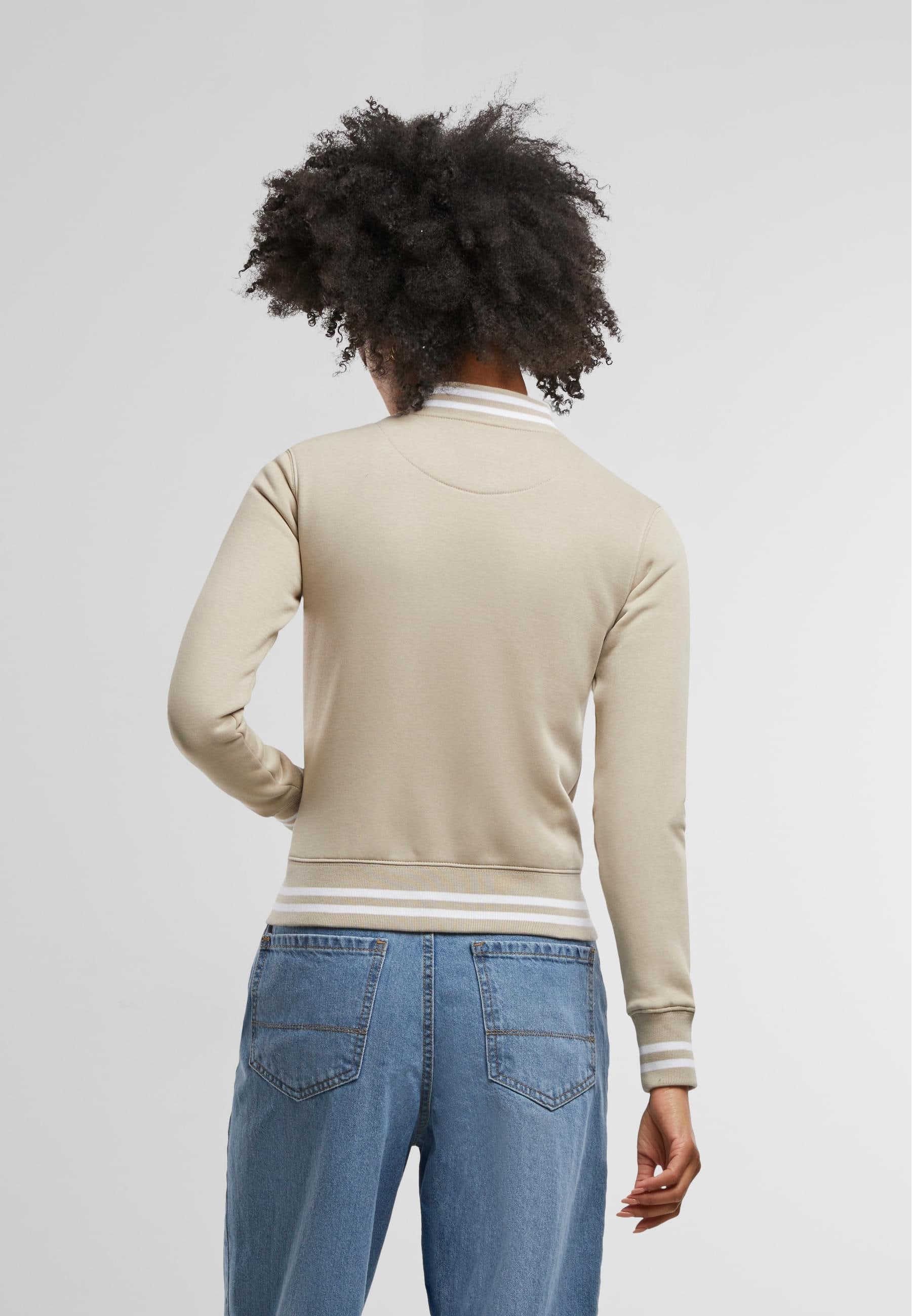 URBAN CLASSICS Anorak »Urban Classics Damen Ladies College Sweat Jacket«, (1 St.), ohne Kapuze