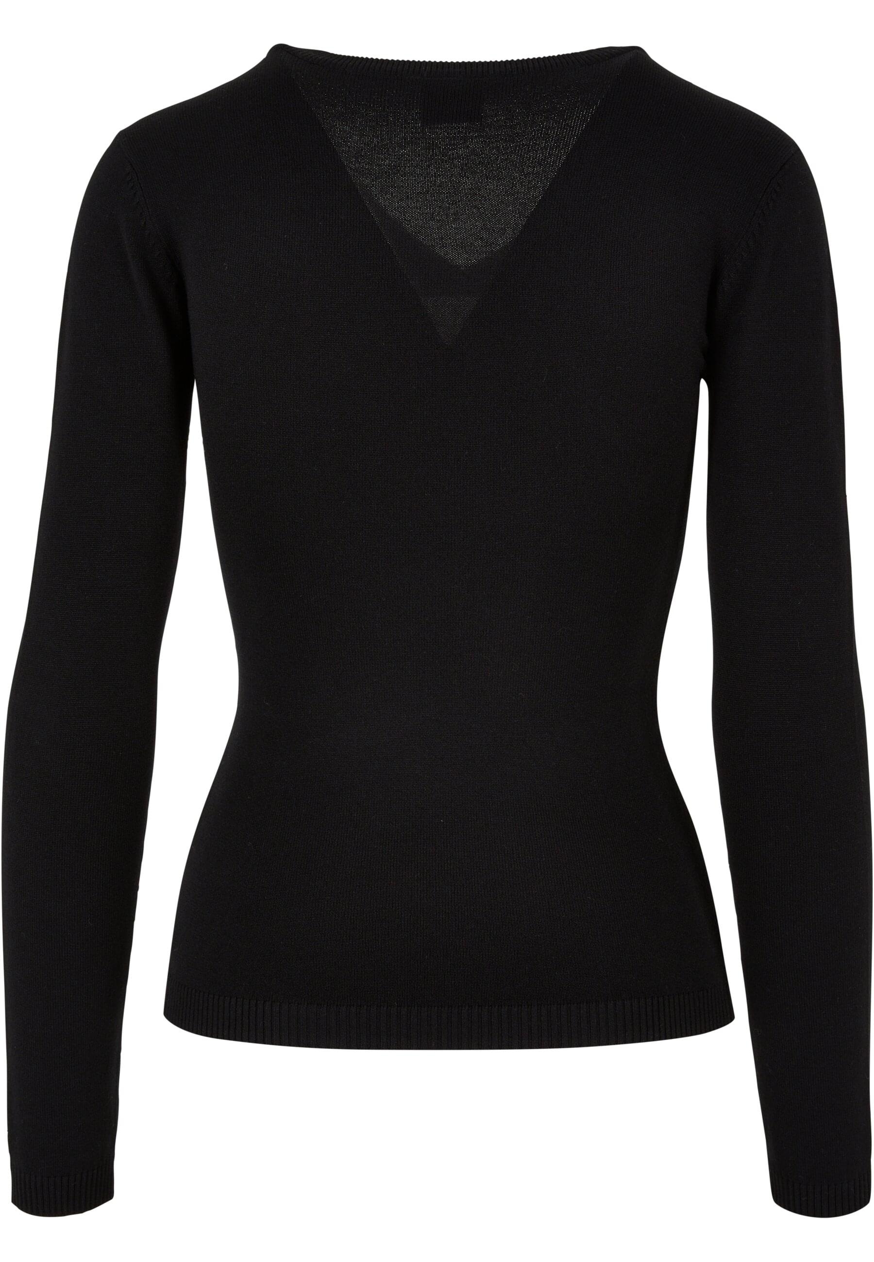 URBAN CLASSICS Rundhalspullover »Urban Classics Damen Ladies Knitted V-Neck Sweater«
