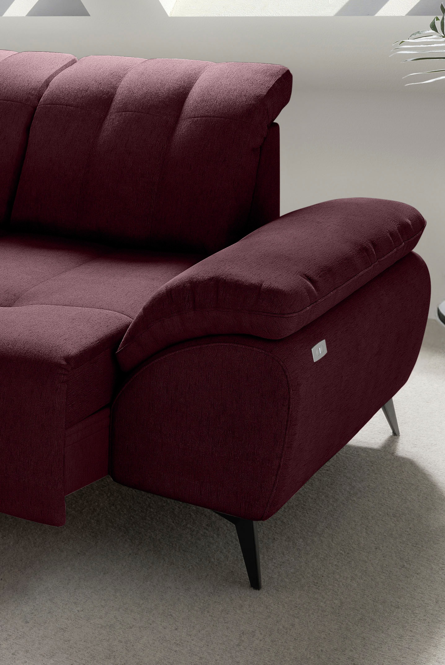 Ecksofa HOME AFFAIRE "Fiore", bordeaux, B:272cm, 100% Polyester, Sofas, Ecksofa 6