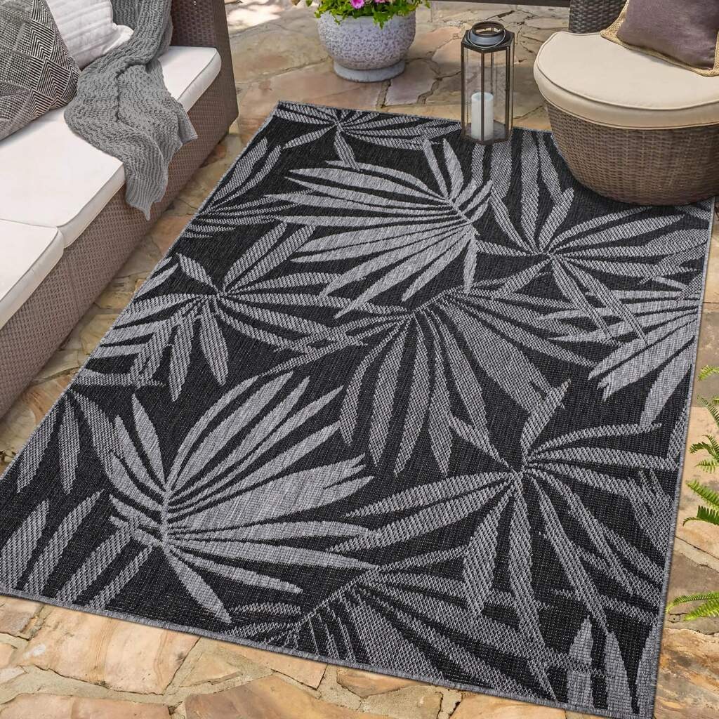 Carpet City Outdoorteppich »DUO RUG 5771«, rechteckig, Wendeteppich Wetterfest In- & Outdoor, Balkon, Terrasse, Wohnzimmer