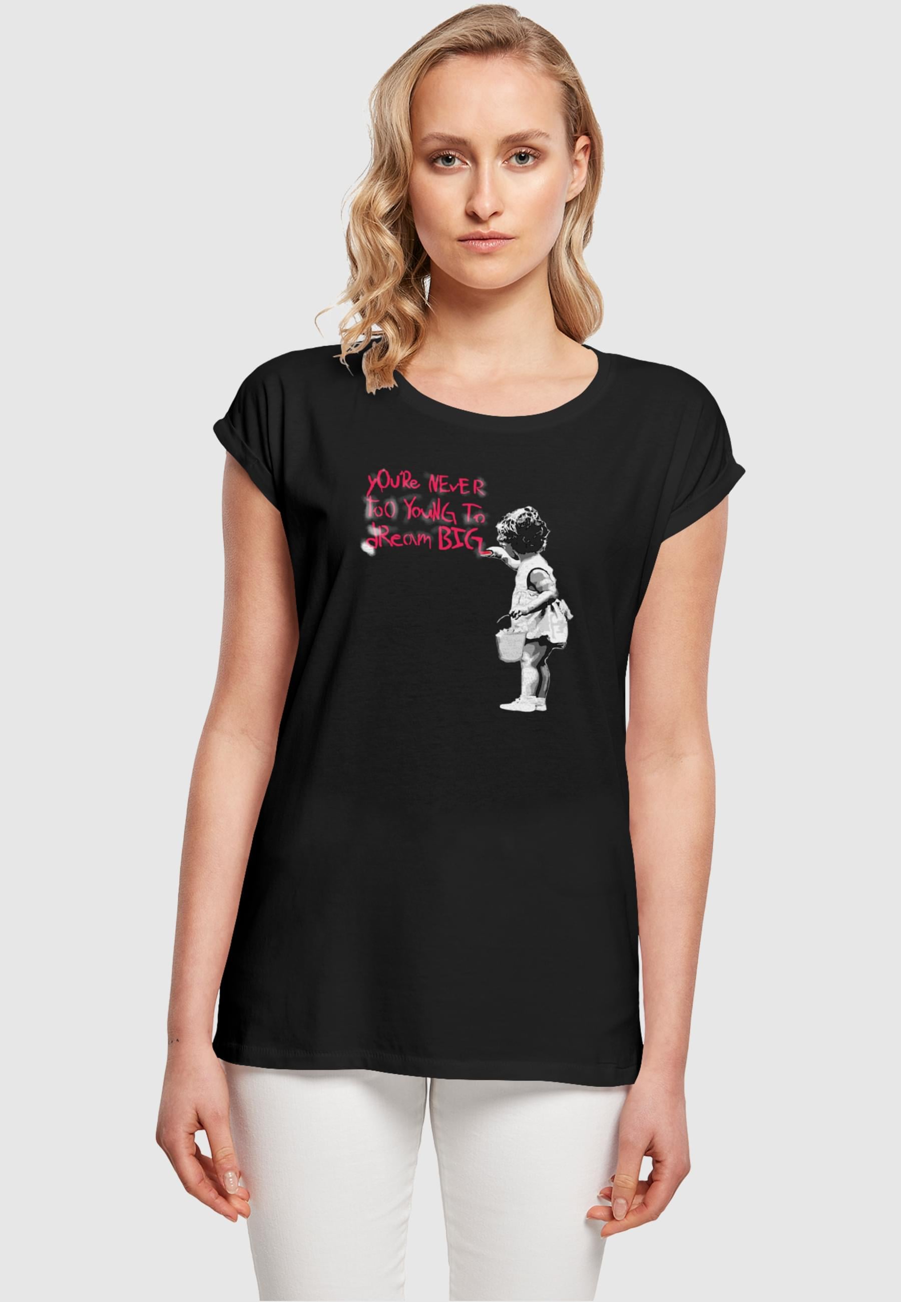 Merchcode T-Shirt »Merchcode Damen Ladies Dream Big T-Shirt«, (1 tlg.)