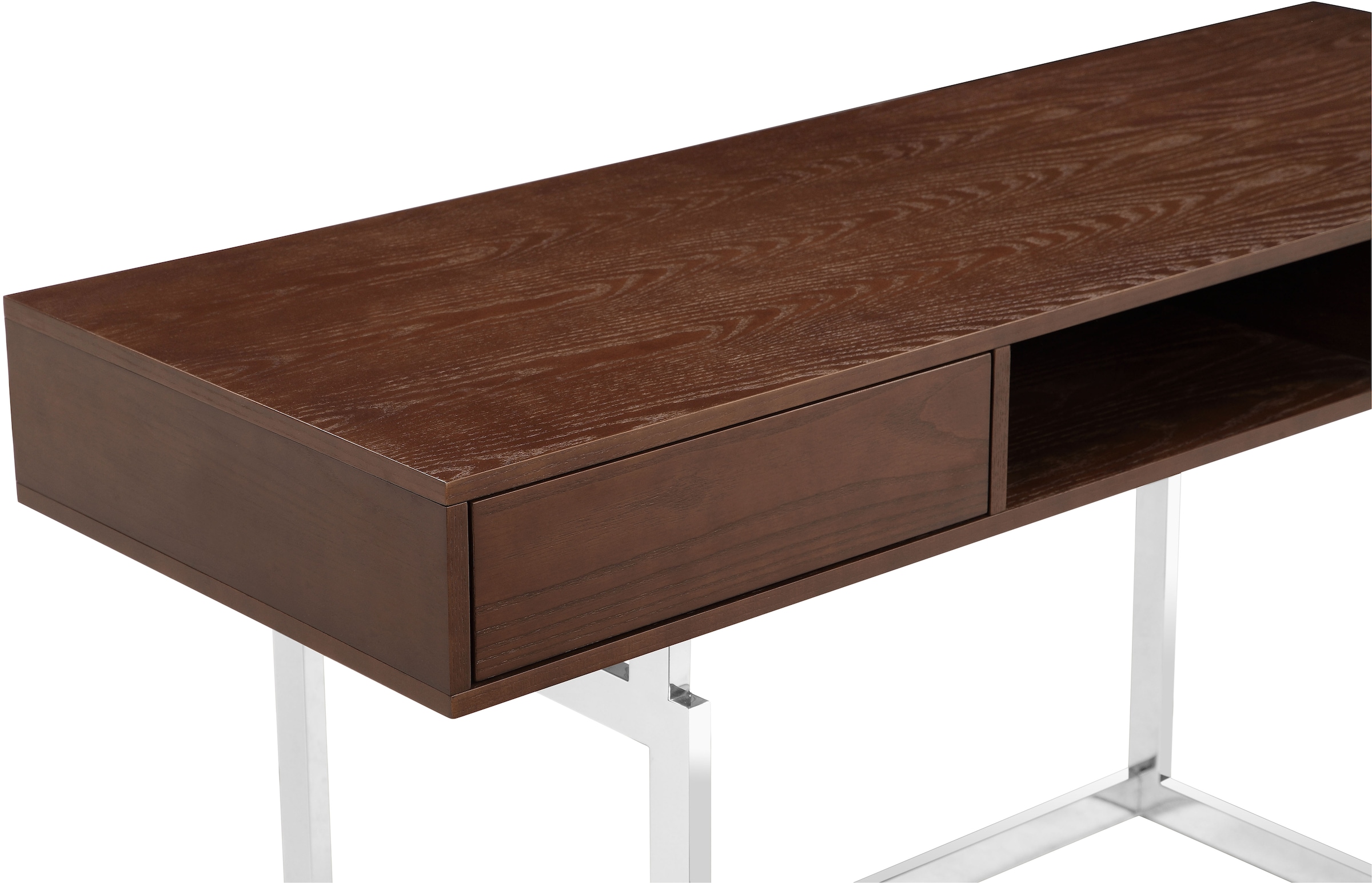 LeGer Home by Lena Gercke Schreibtisch »Danuta«, Furnierholz, Kufen aus Edelstahl, Breite 140 cm