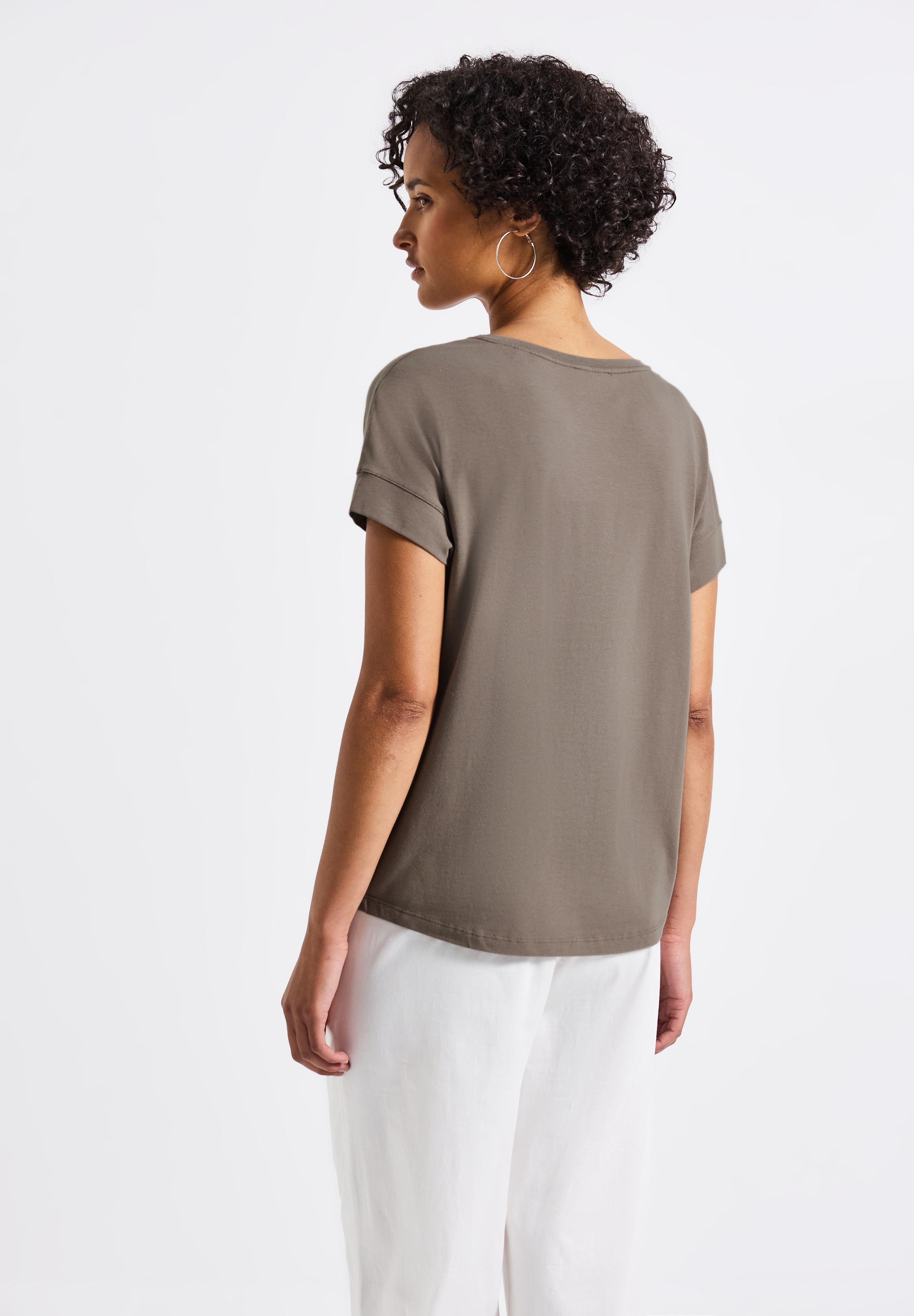 STREET ONE T-Shirt, aus softem Materialmix günstig online kaufen