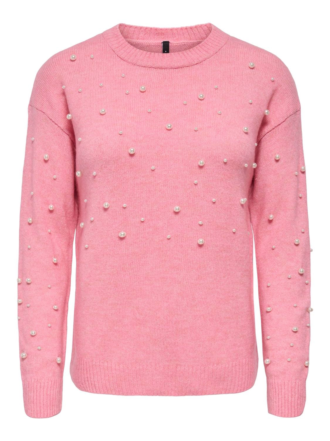 ONLY Rundhalspullover "ONLEMBLA LS O-NECK PEARL EX KNT" günstig online kaufen
