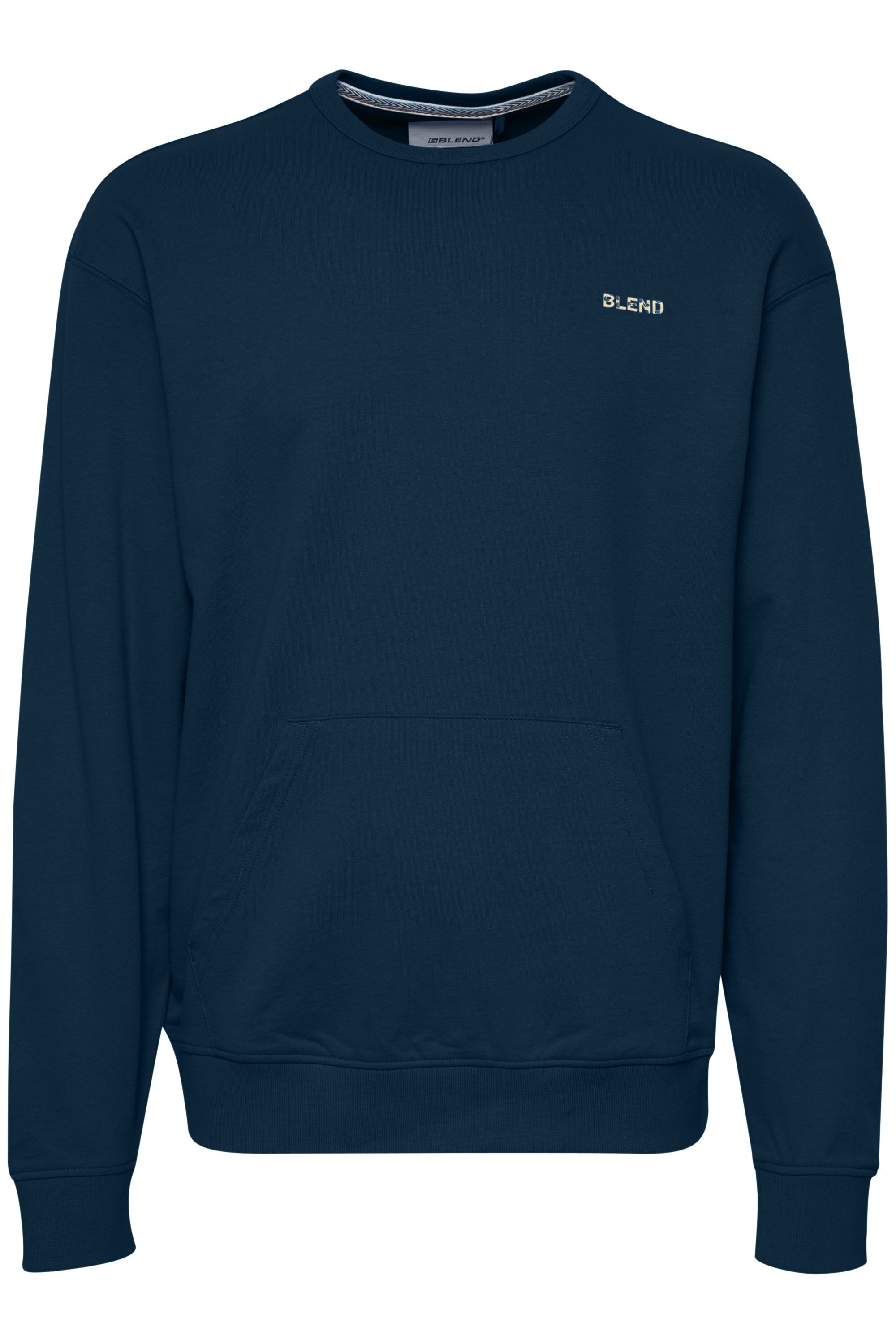 BLEND Herren Longpullover "Sweatshirt BHSweatshirt", blau, Gr. XL, Obermaterial: 100% Baumwolle CO., Sweatshirts